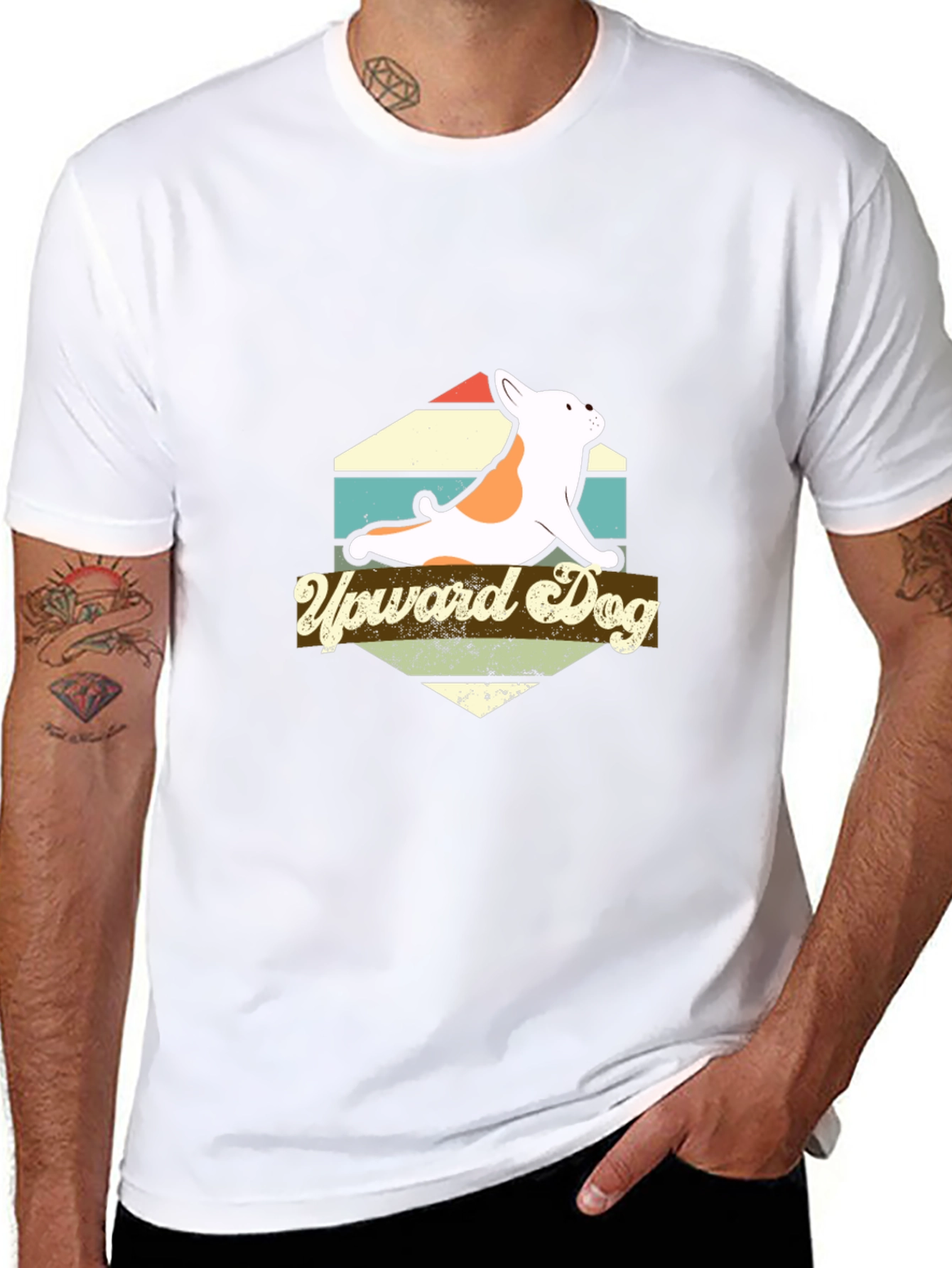 Upward Dog Graphic Tee - Yoga Lover T-Shirt