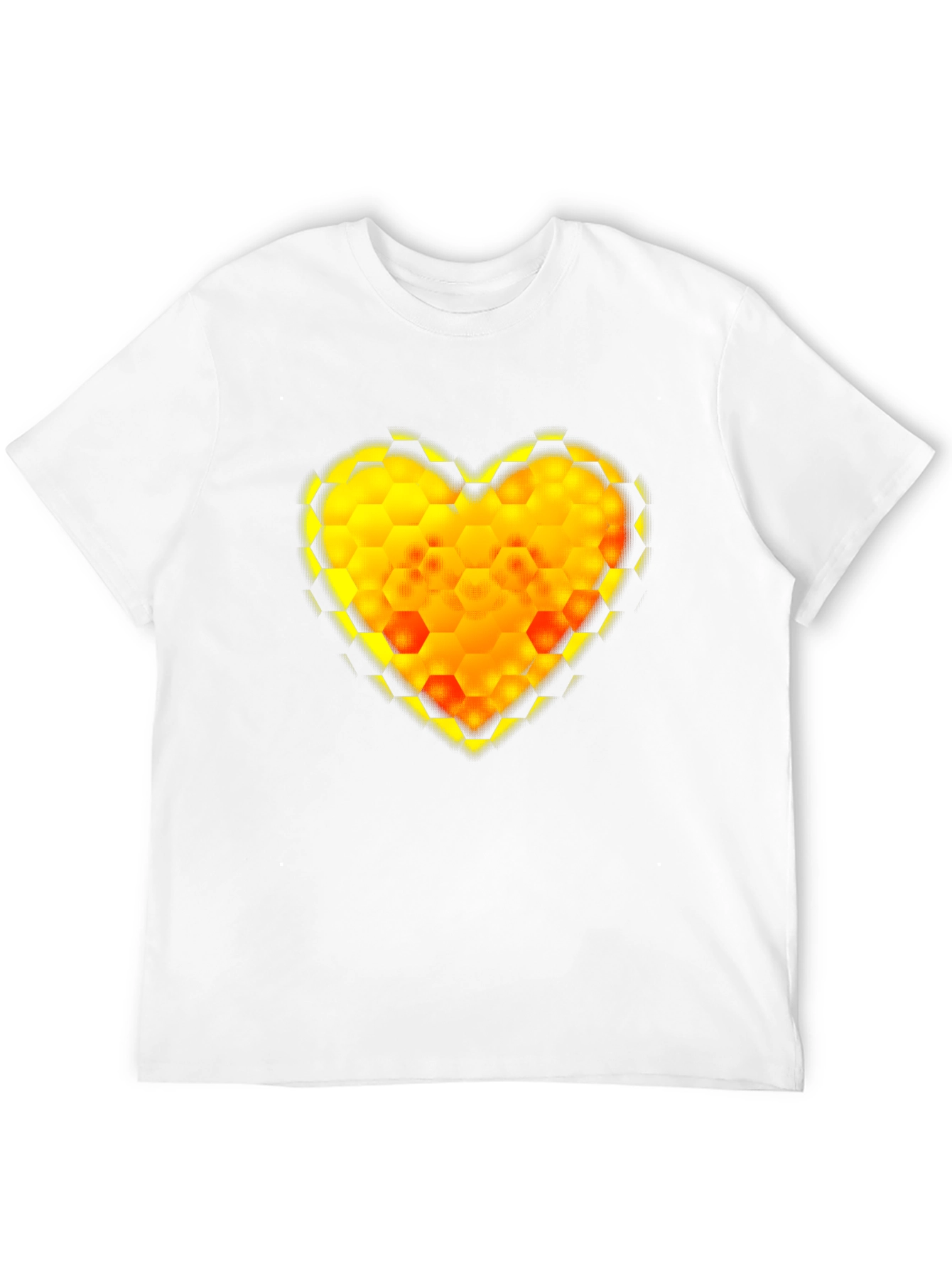 Honeycomb Heart Tee - Modern Graphic Print