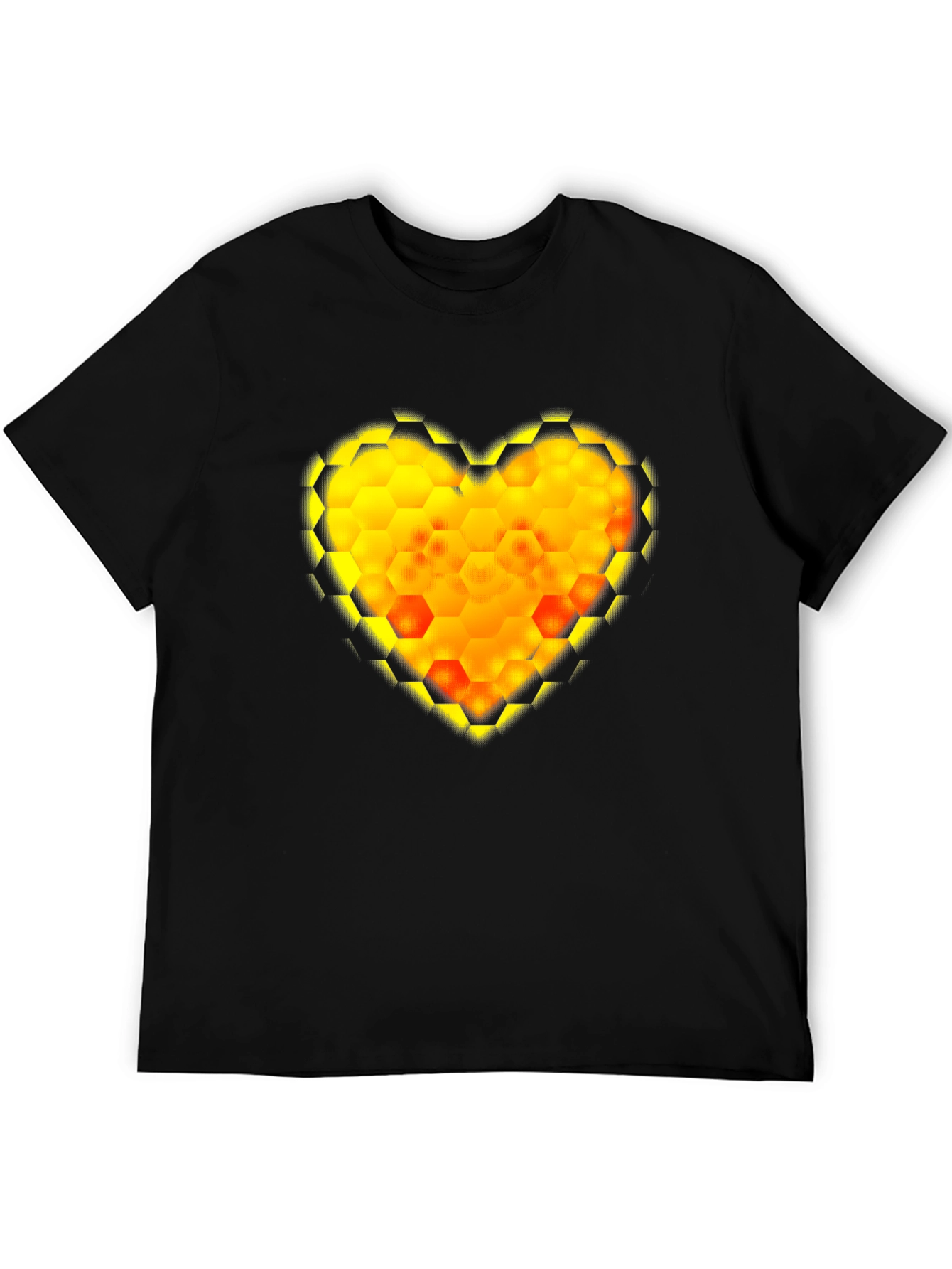 Honeycomb Heart Tee - Modern Graphic Print
