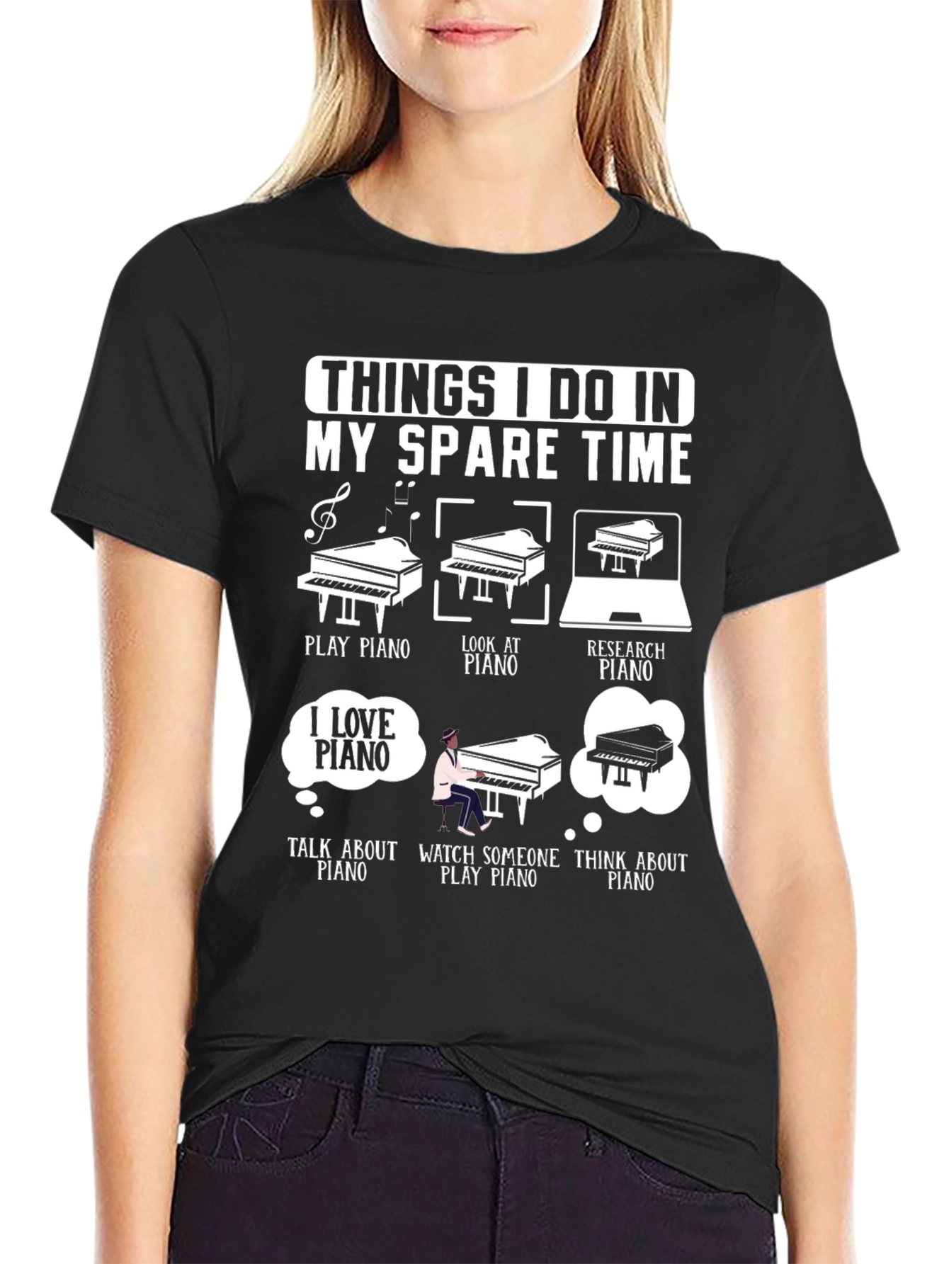Piano Lover T-Shirt - Spare Time Activities