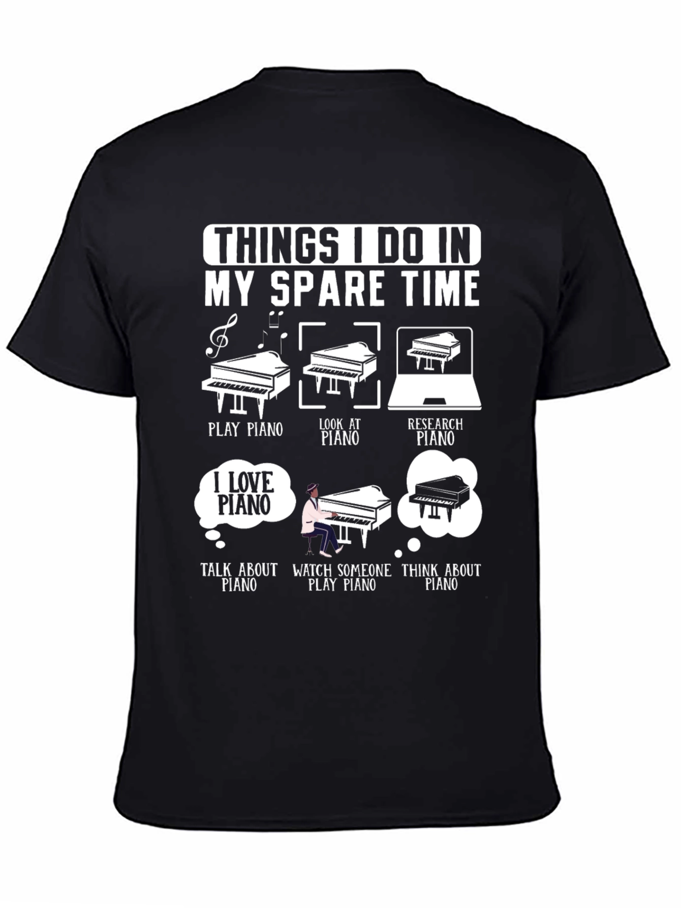 Piano Lover T-Shirt - Spare Time Activities