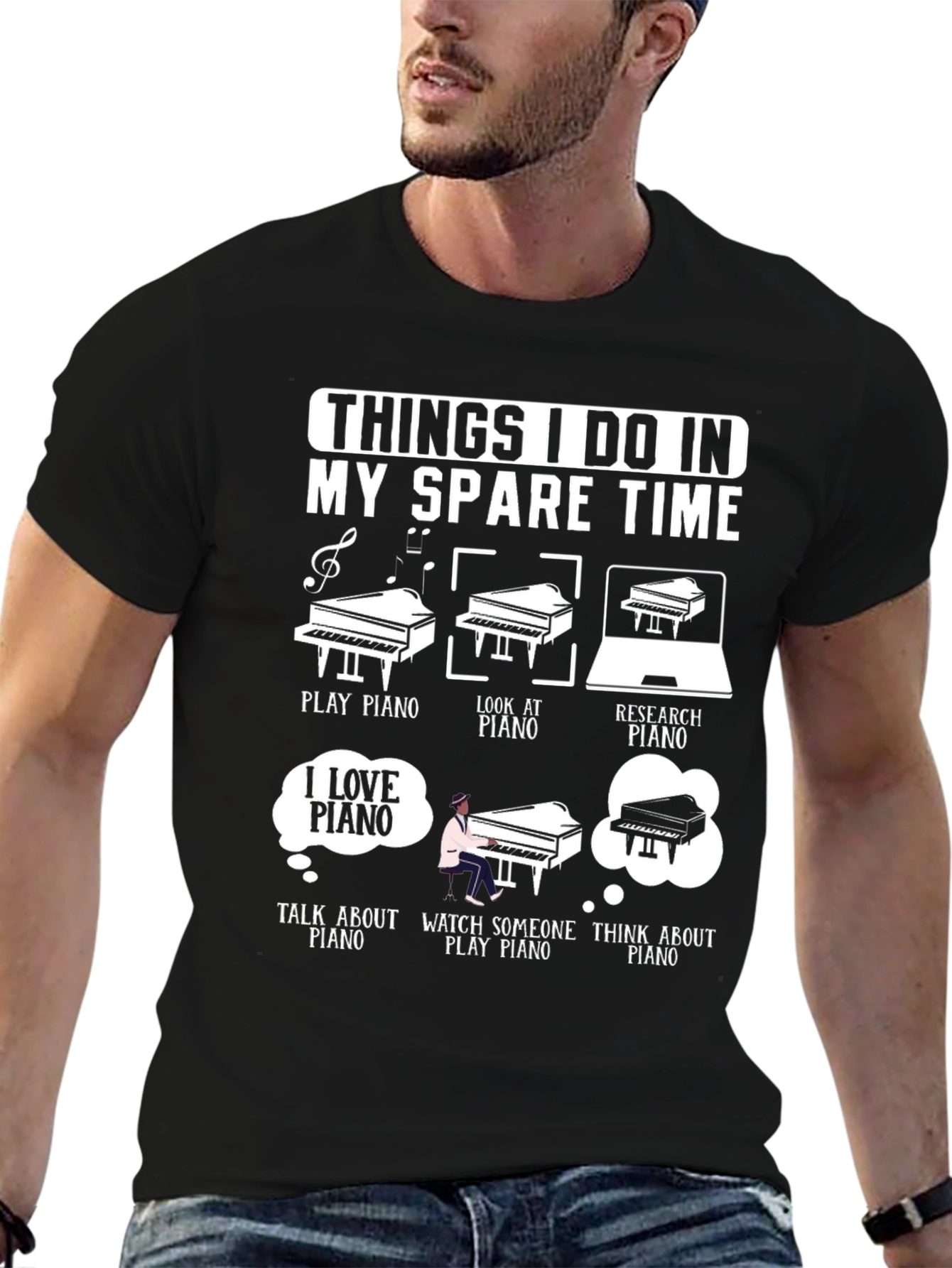 Piano Lover T-Shirt - Spare Time Activities