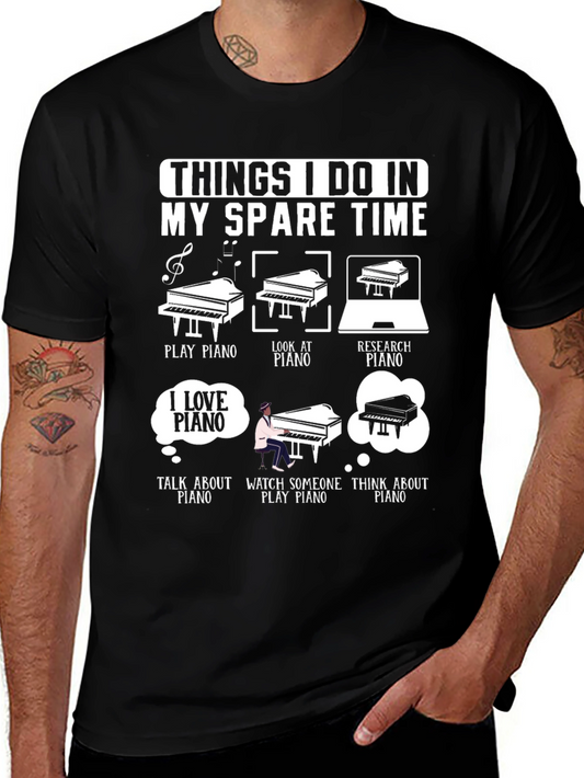 Piano Lover T-Shirt - Spare Time Activities