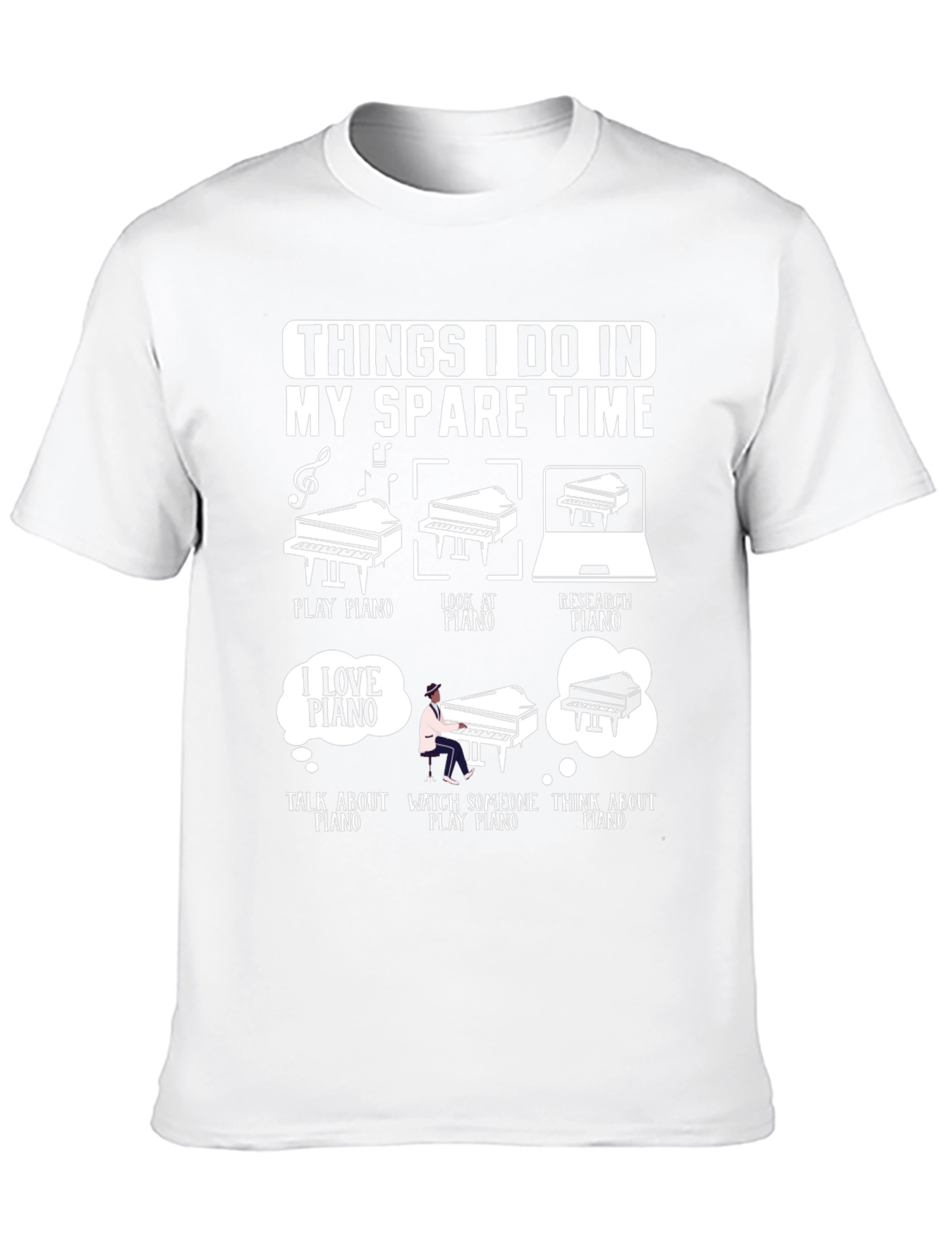 Piano Lover T-Shirt - Spare Time Activities