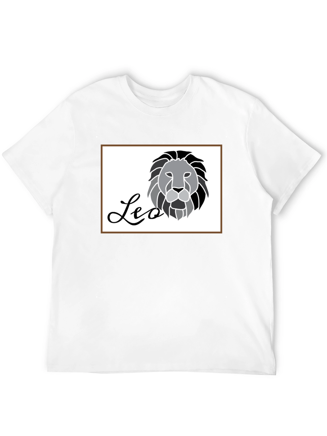 Black Leo Zodiac Graphic Tee for Men
