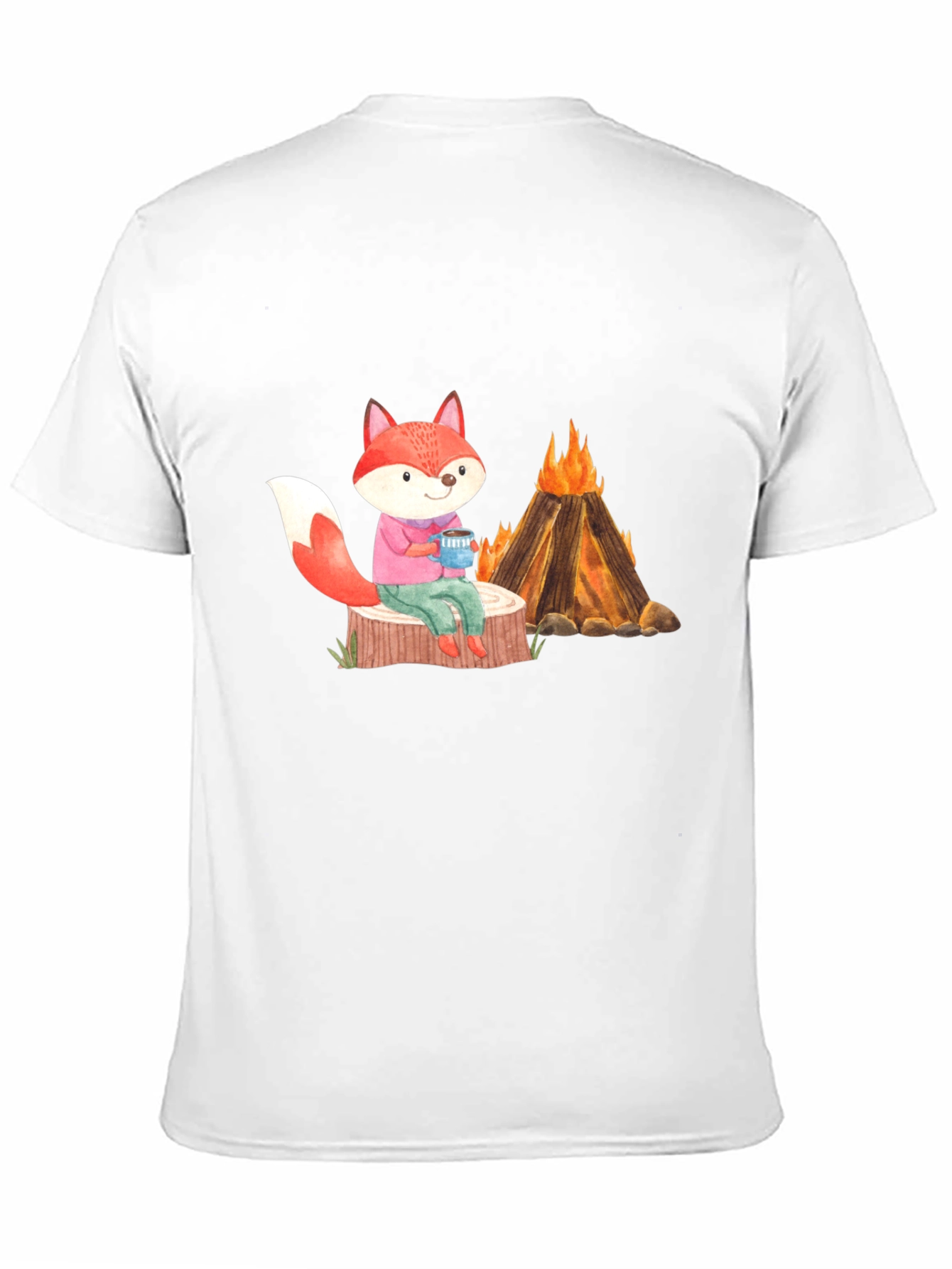 Fox Campfire Graphic T-Shirt - Cozy Comfort