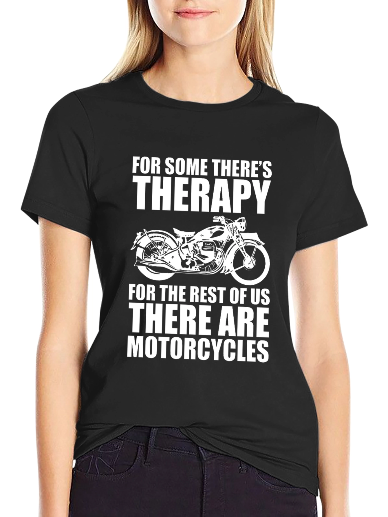 Motorcycle Therapy Graphic T-Shirt - Biker Apparel