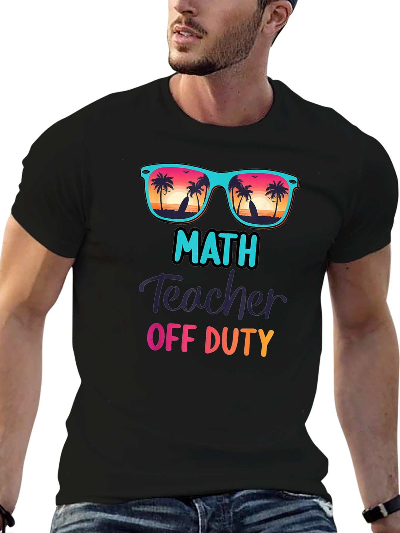 Math Teacher Off Duty T-Shirt - Summer Vacation