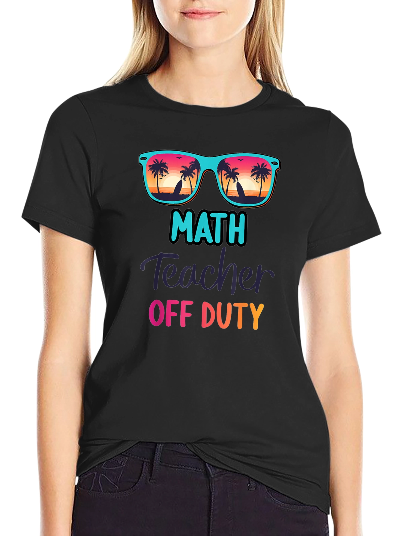 Math Teacher Off Duty T-Shirt - Summer Vacation