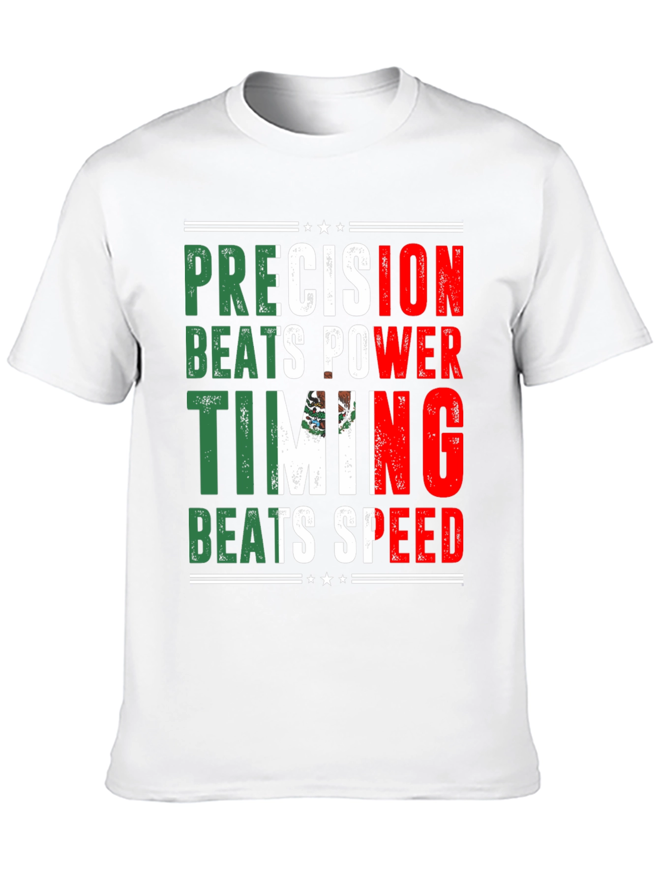 Precision Beats Power Mexico Flag T-Shirt