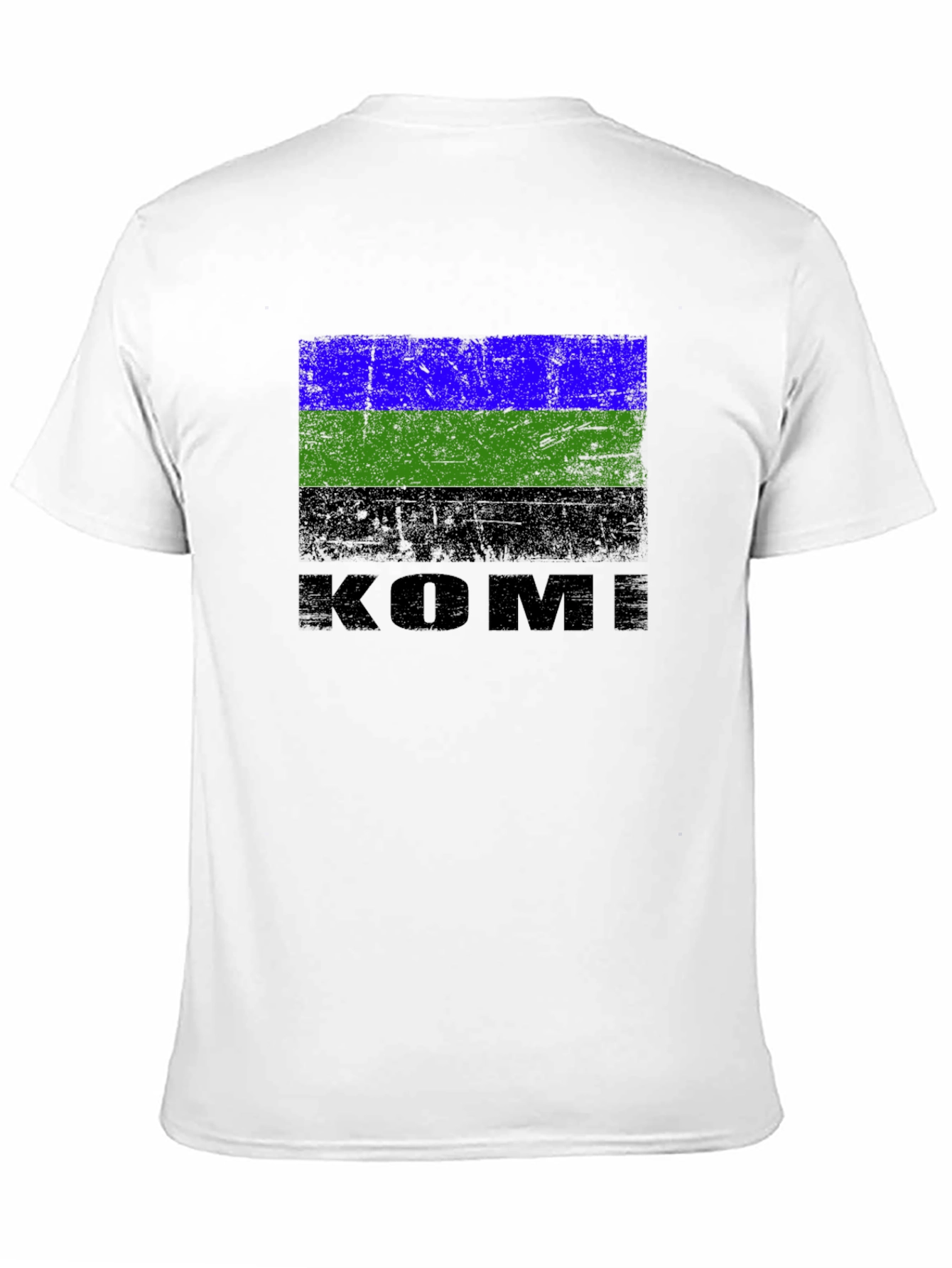 Komi Republic Flag T-Shirt - Distressed Design