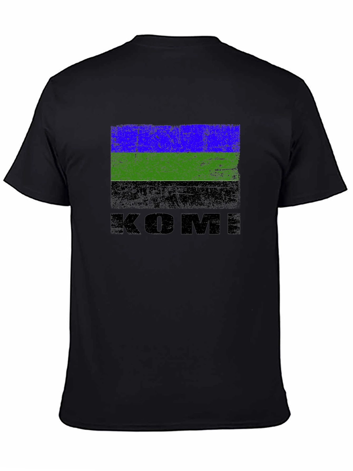 Komi Republic Flag T-Shirt - Distressed Design