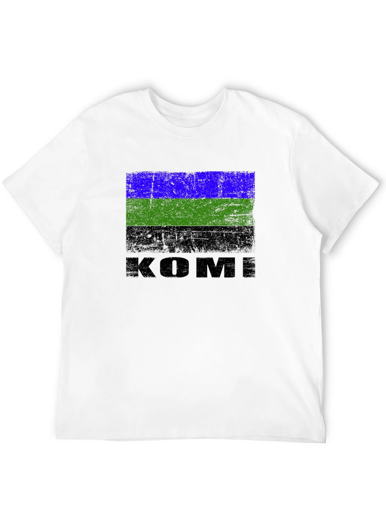 Komi Republic Flag T-Shirt - Distressed Design