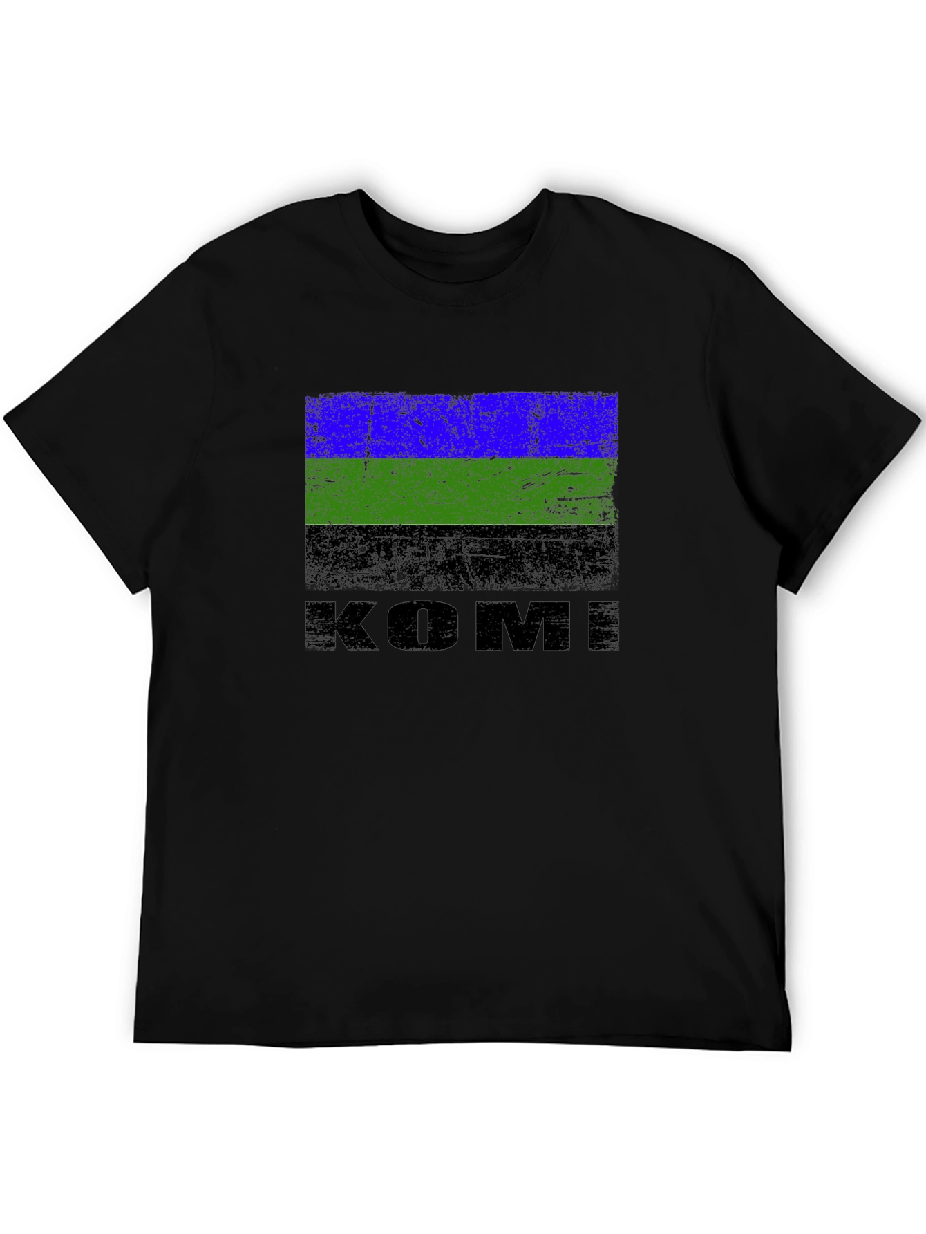 Komi Republic Flag T-Shirt - Distressed Design