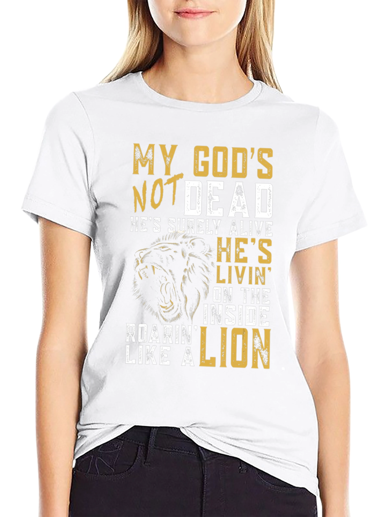 My Gods Not Dead Lion Graphic T-Shirt