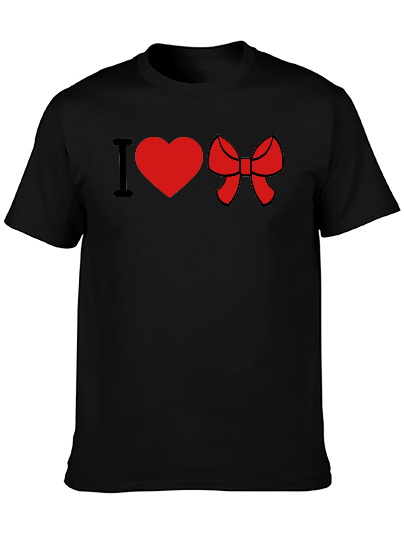 I Heart Bow Black Tee
