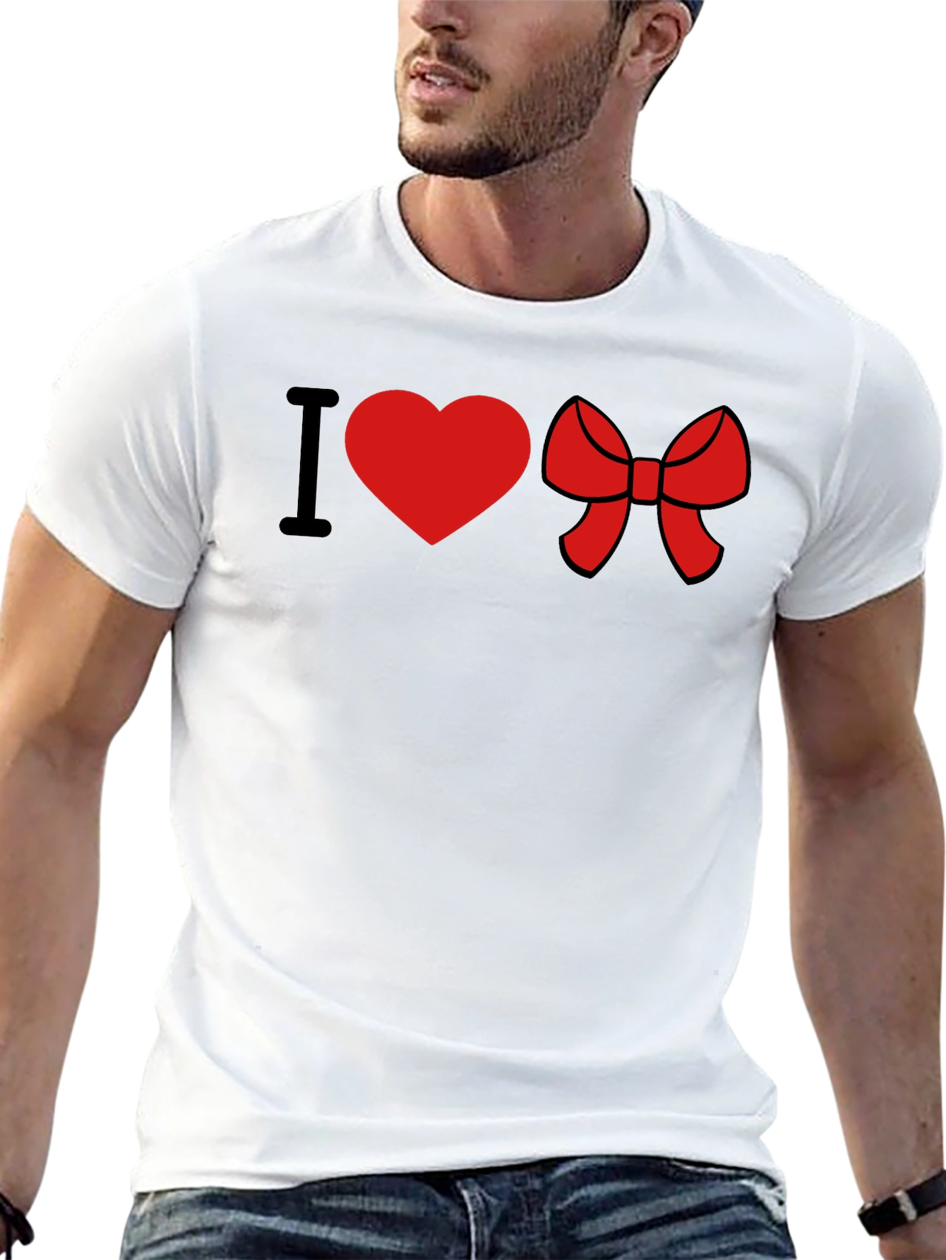 I Heart Bow Black Tee