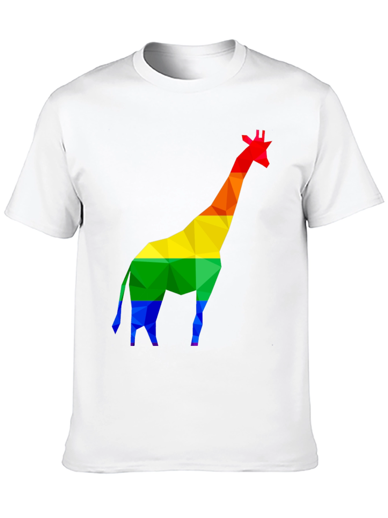 Rainbow Giraffe Graphic Tee - Black