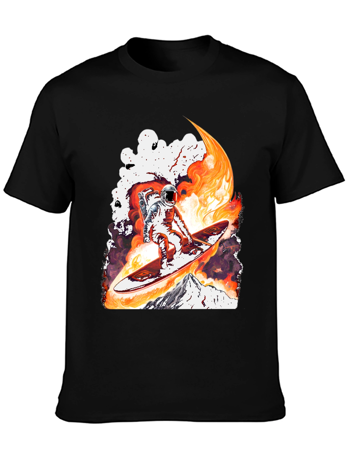 Astronaut Surfing T-Shirt - Space Adventure Tee