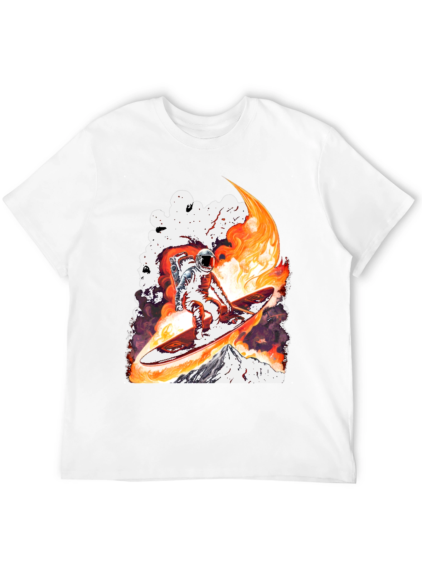 Astronaut Surfing T-Shirt - Space Adventure Tee