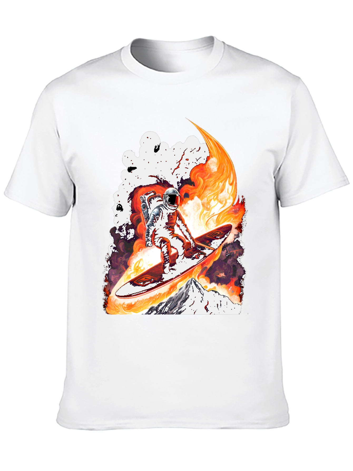 Astronaut Surfing T-Shirt - Space Adventure Tee