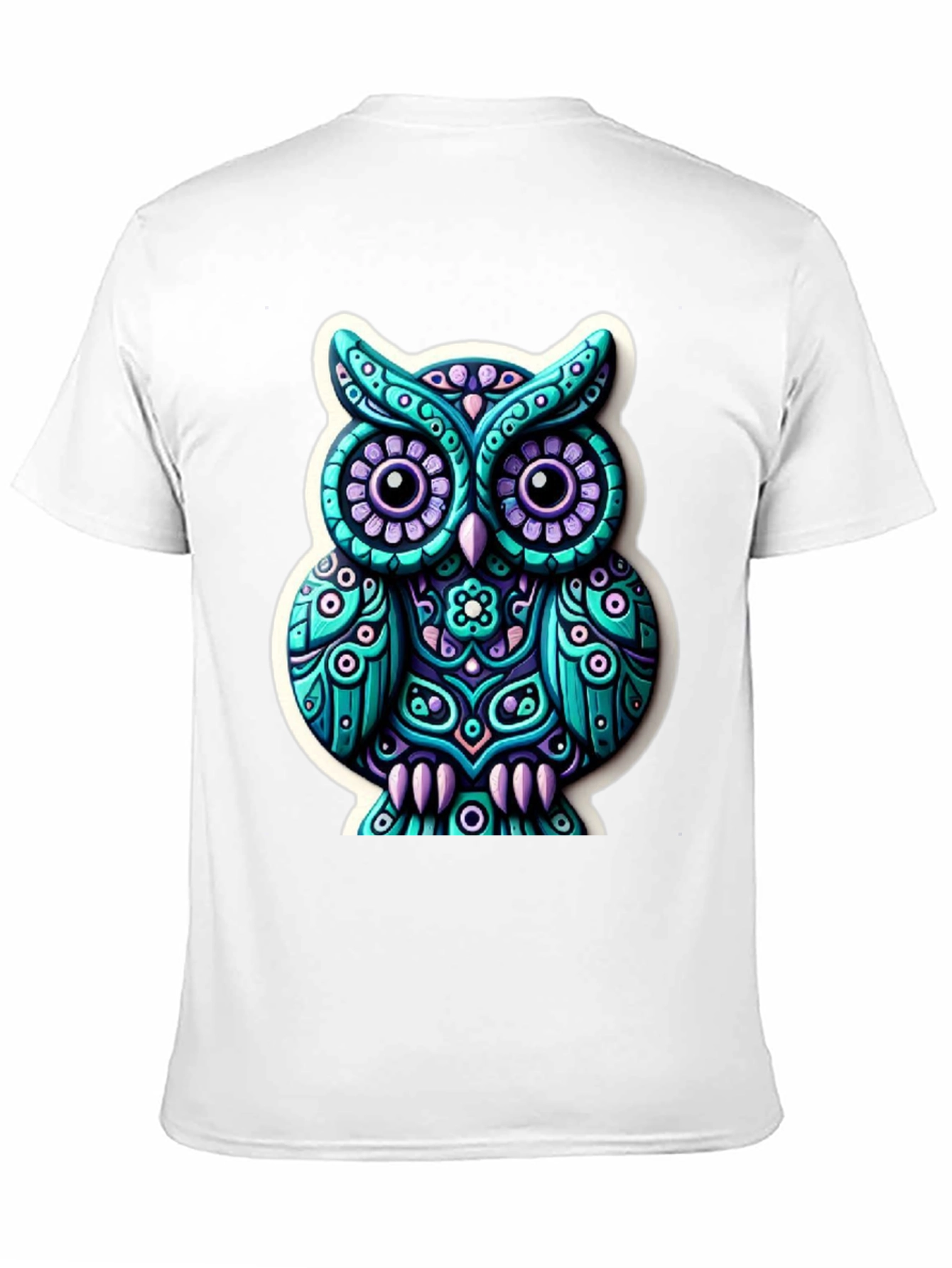 Funky Owl Graphic Tee - Mens Black T-Shirt