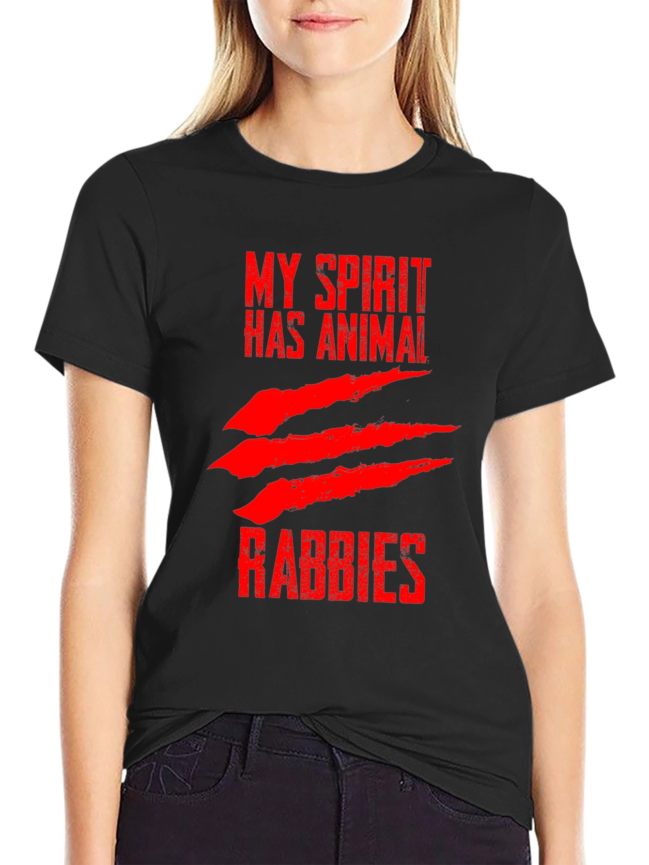 My Spirit Has Animal Rabbies Graphic T-Shirt