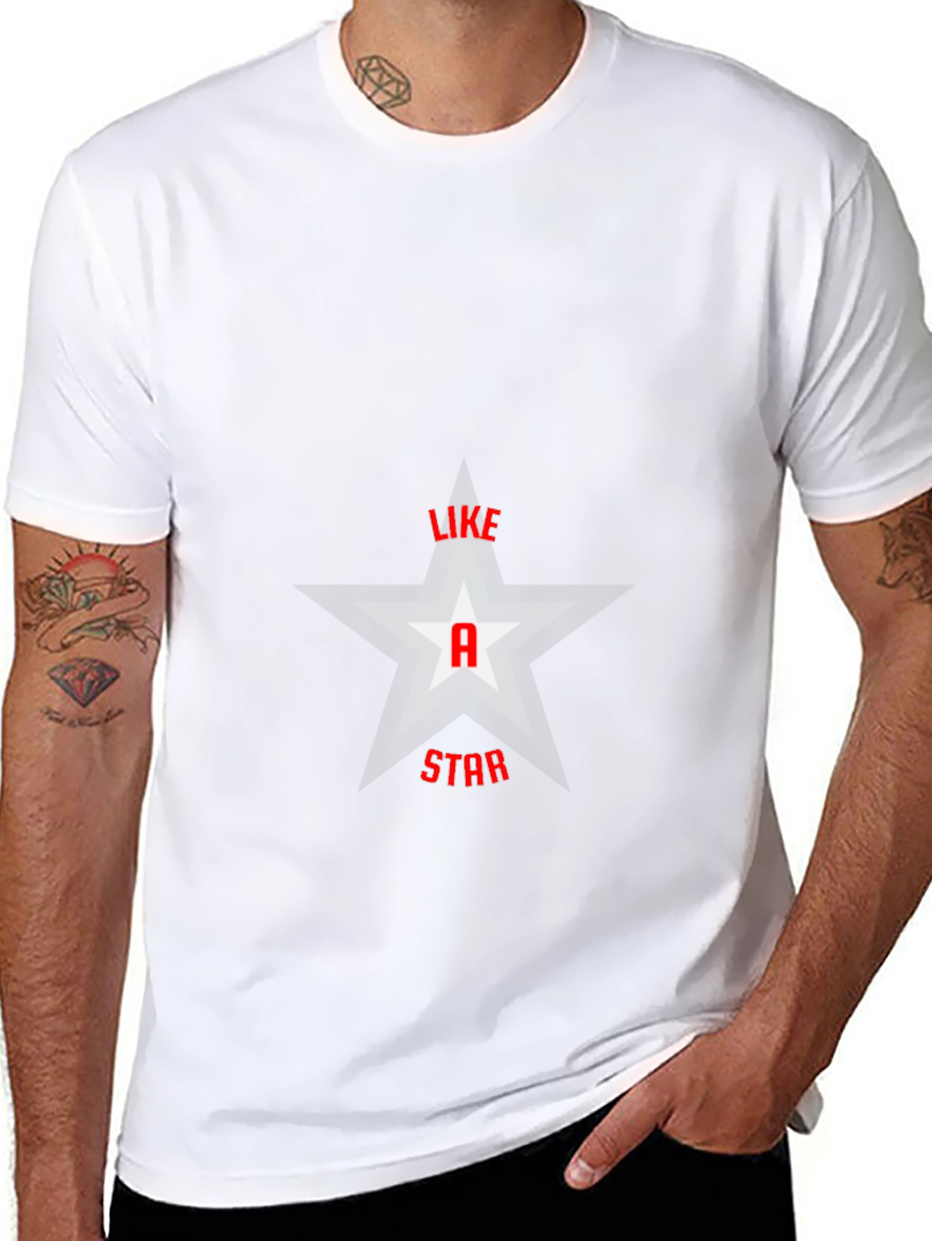 Like a Star Graphic T-Shirt - Black