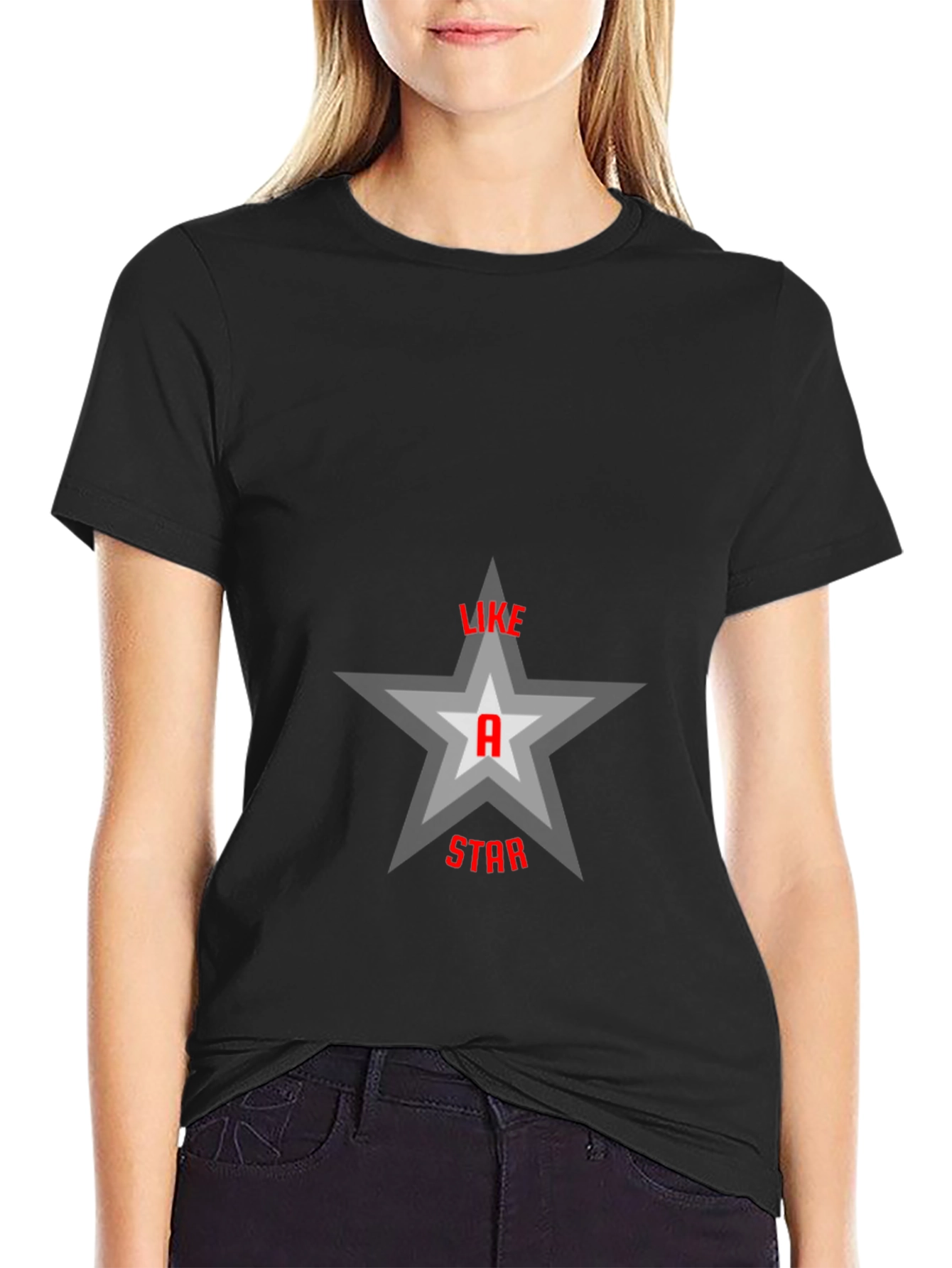 Like a Star Graphic T-Shirt - Black