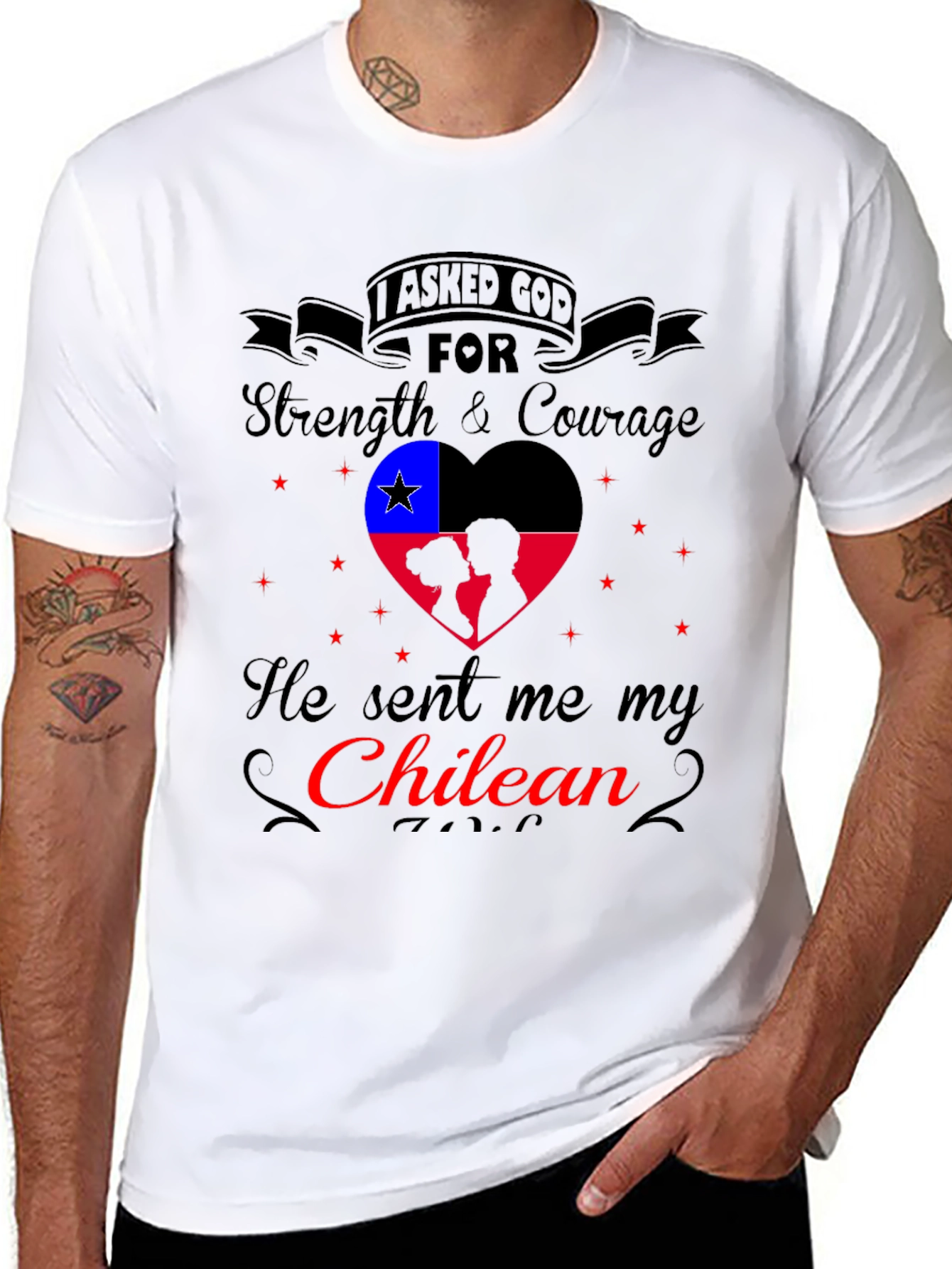 Chilean Pride T-Shirt - Strength and Courage