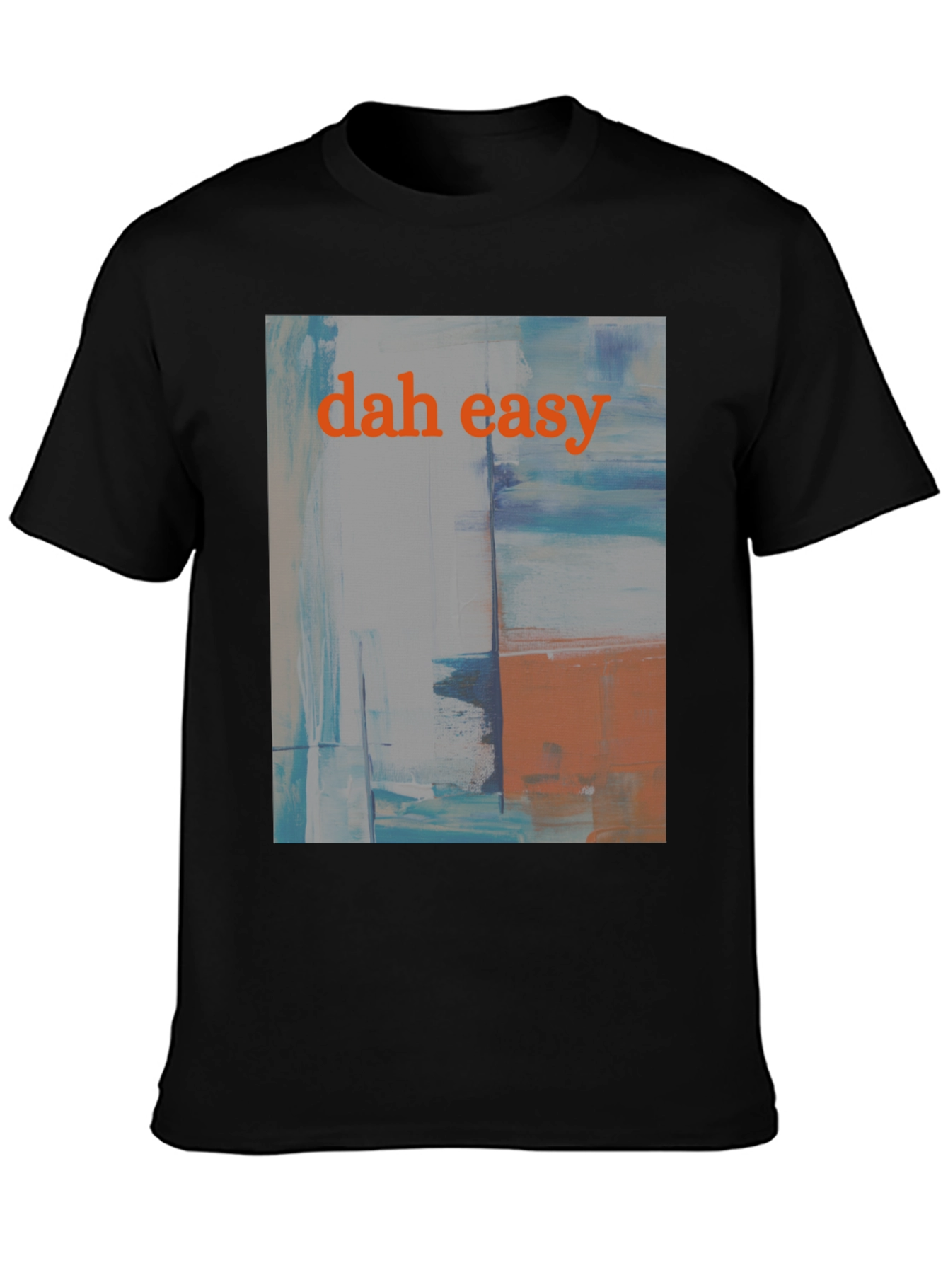 Dah Easy Abstract Art Black T-Shirt