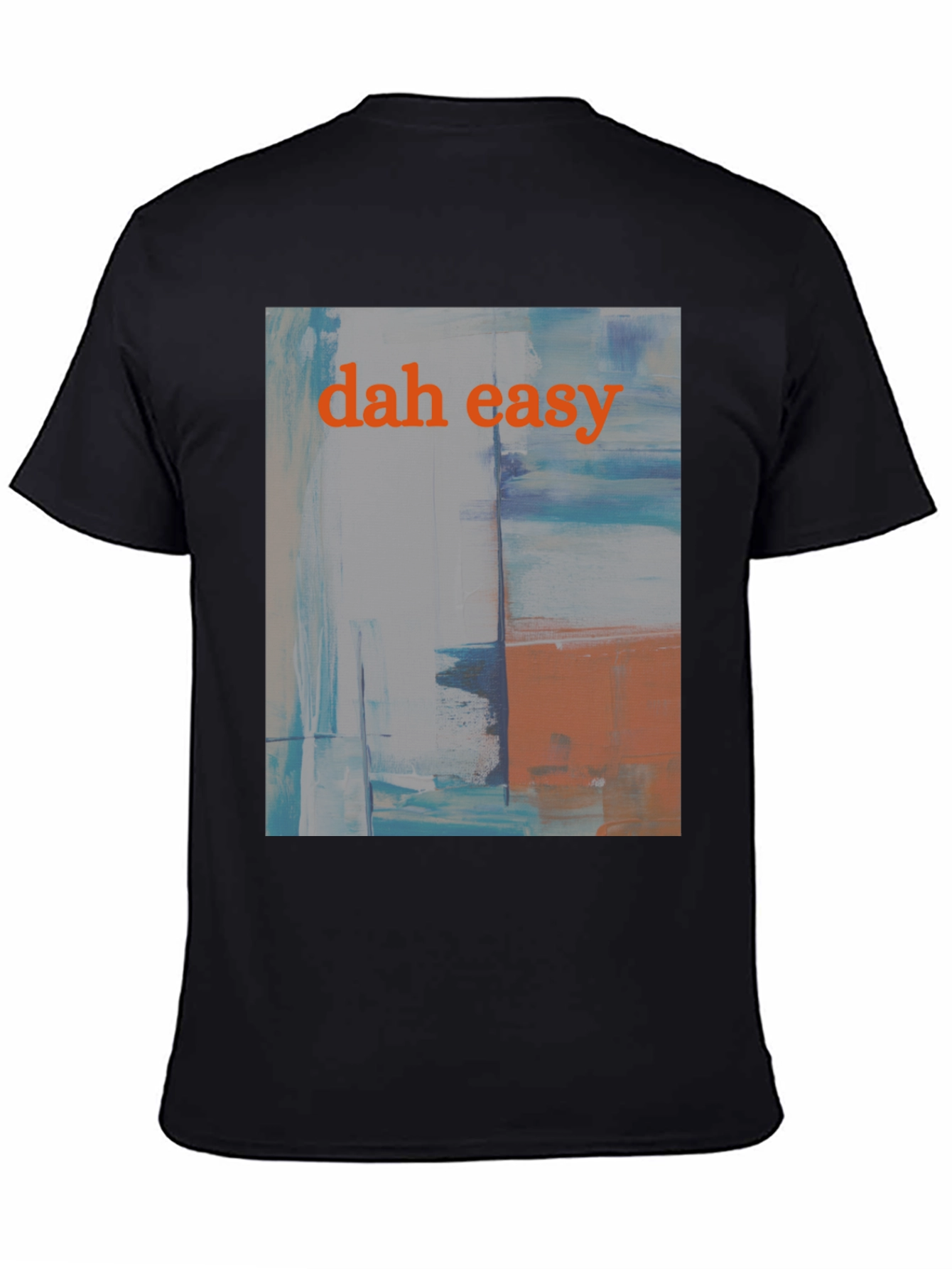 Dah Easy Abstract Art Black T-Shirt