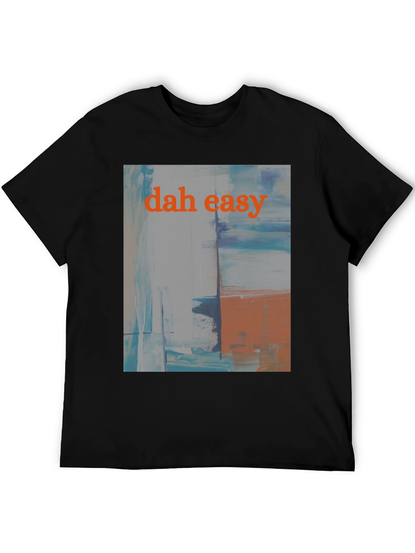 Dah Easy Abstract Art Black T-Shirt