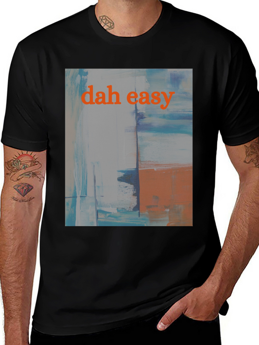 Dah Easy Abstract Art Black T-Shirt