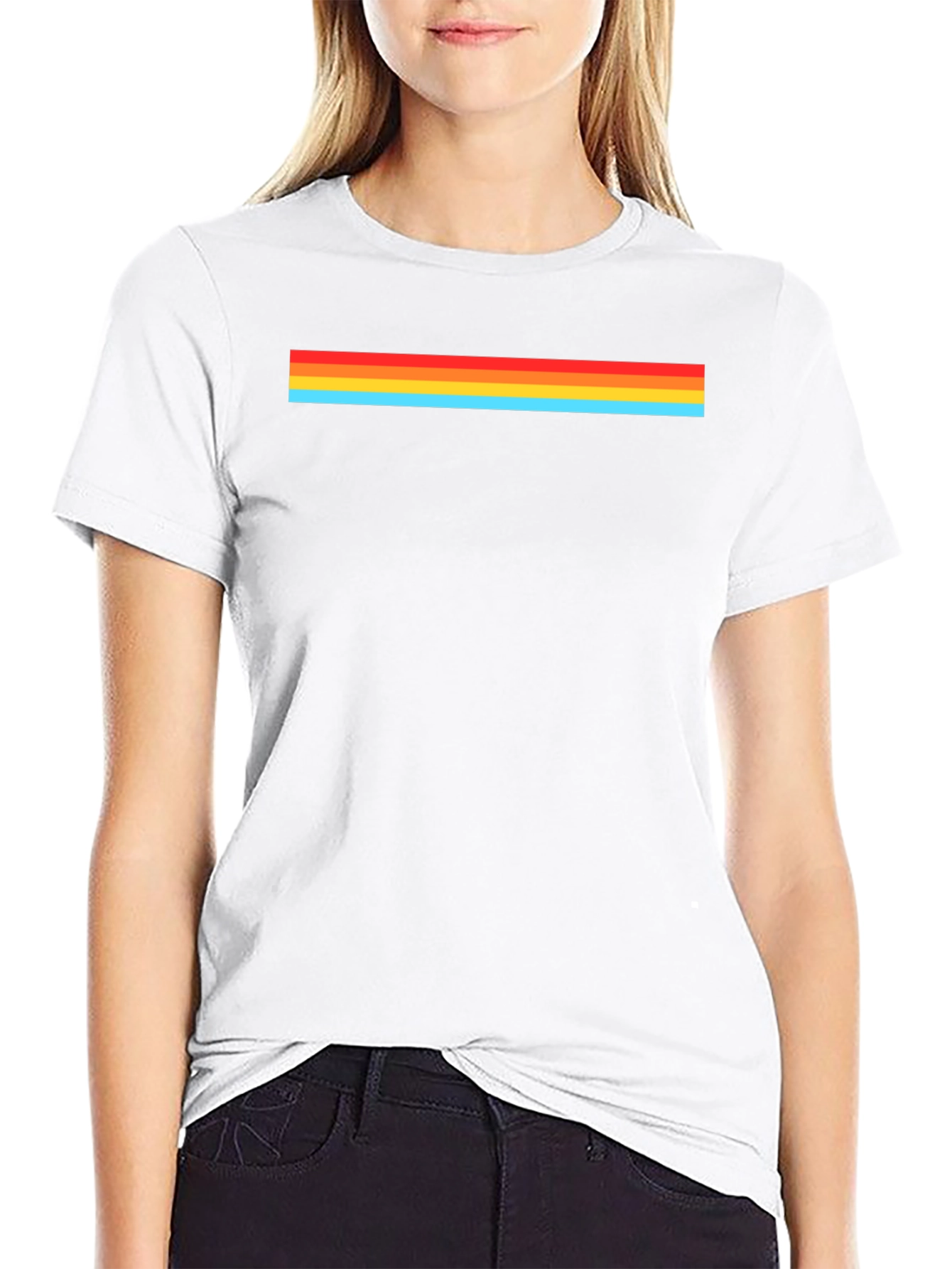 Retro Stripe Black Tee - Bold Style