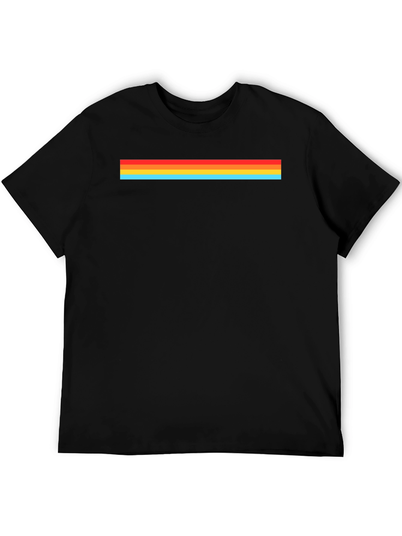 Retro Stripe Black Tee - Bold Style