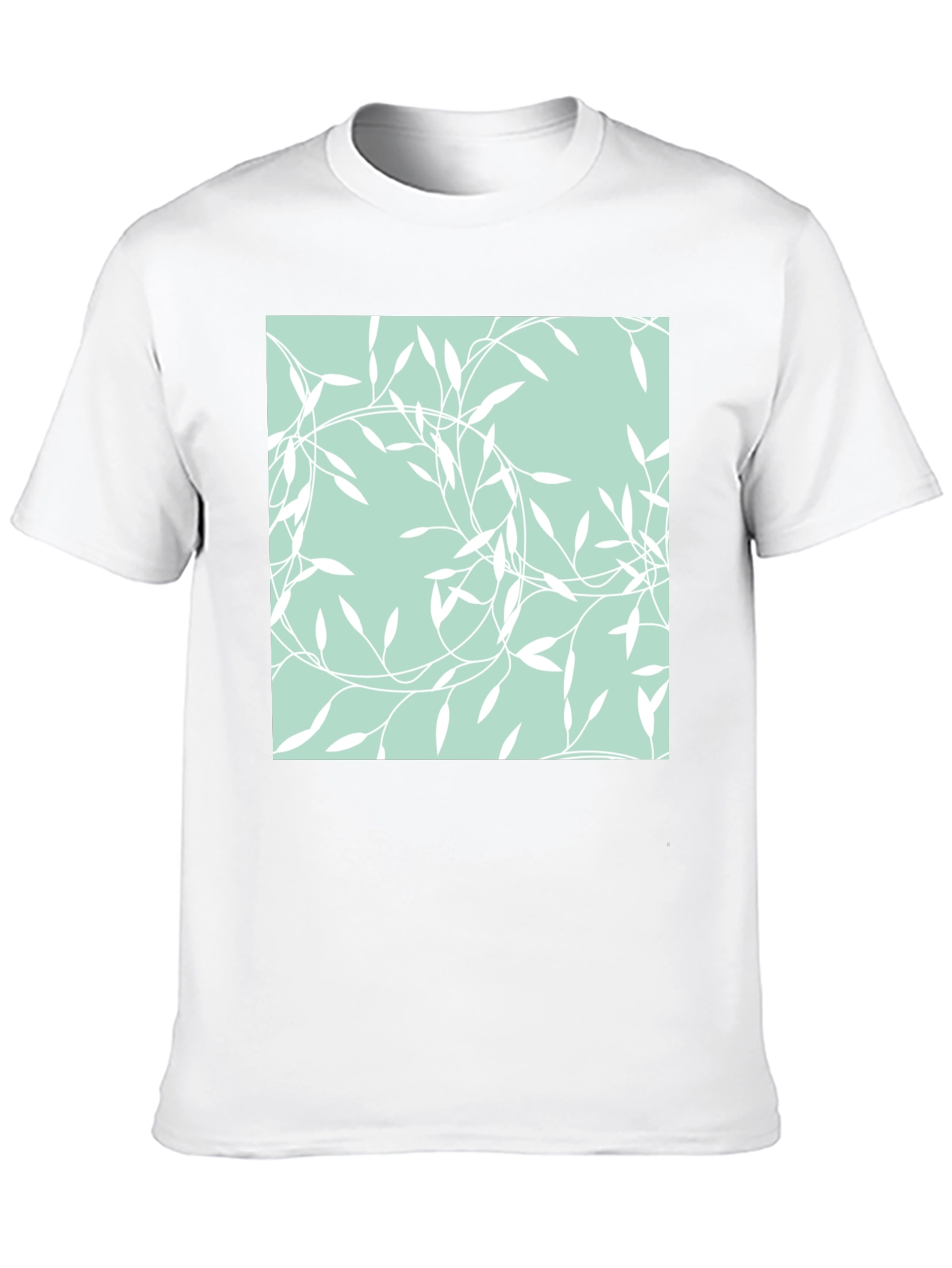 Leaf Pattern Graphic Tee