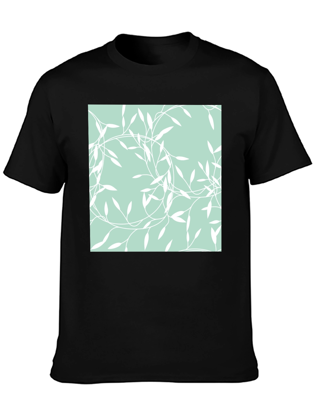Leaf Pattern Graphic Tee
