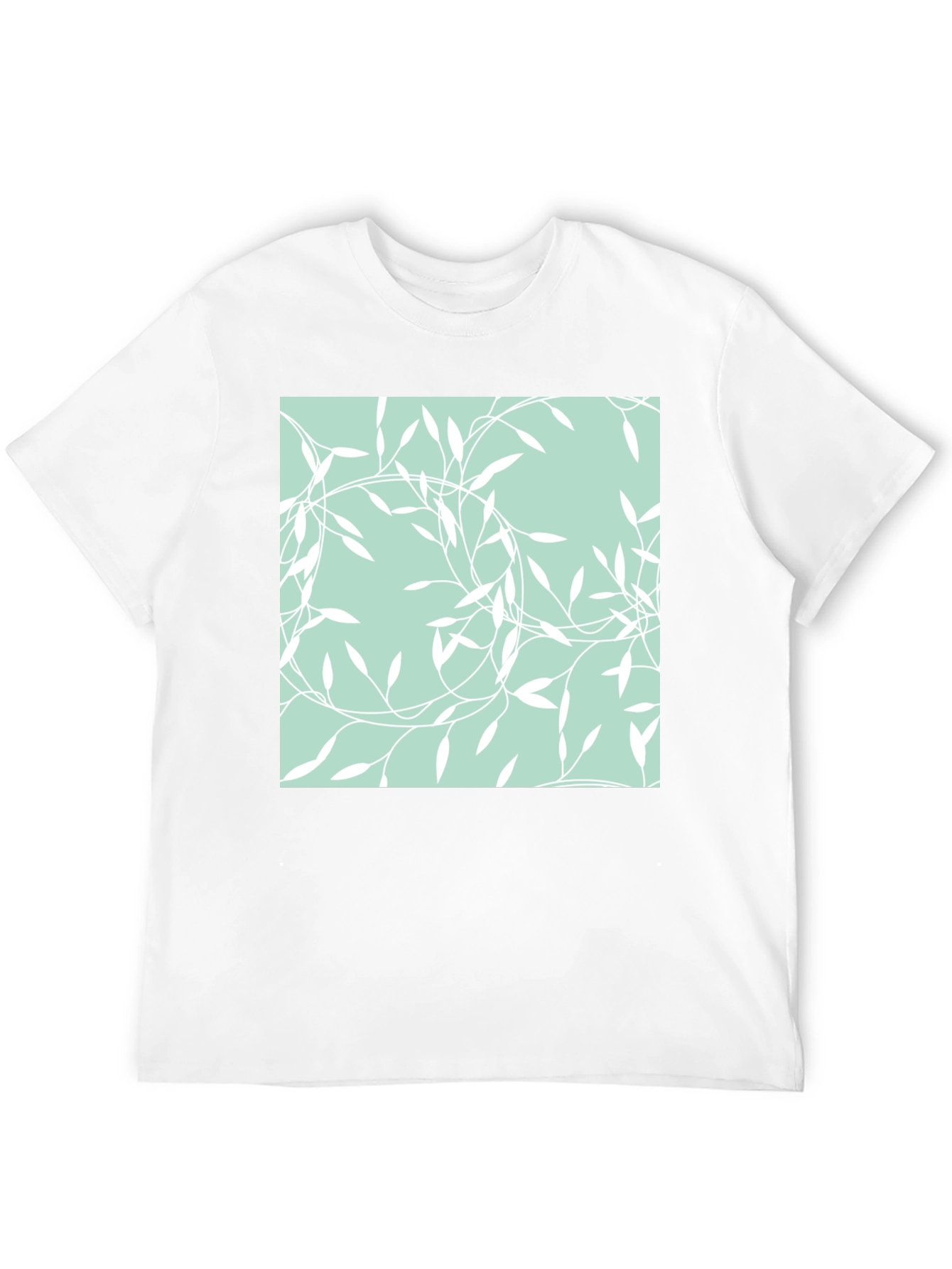 Leaf Pattern Graphic Tee