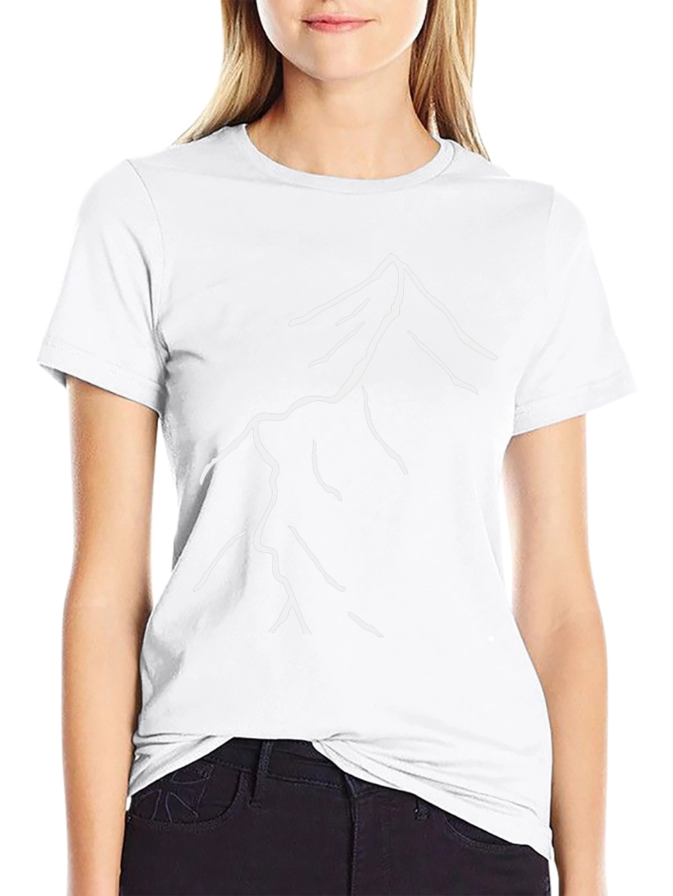 Minimalist Mountain Graphic T-Shirt - Black