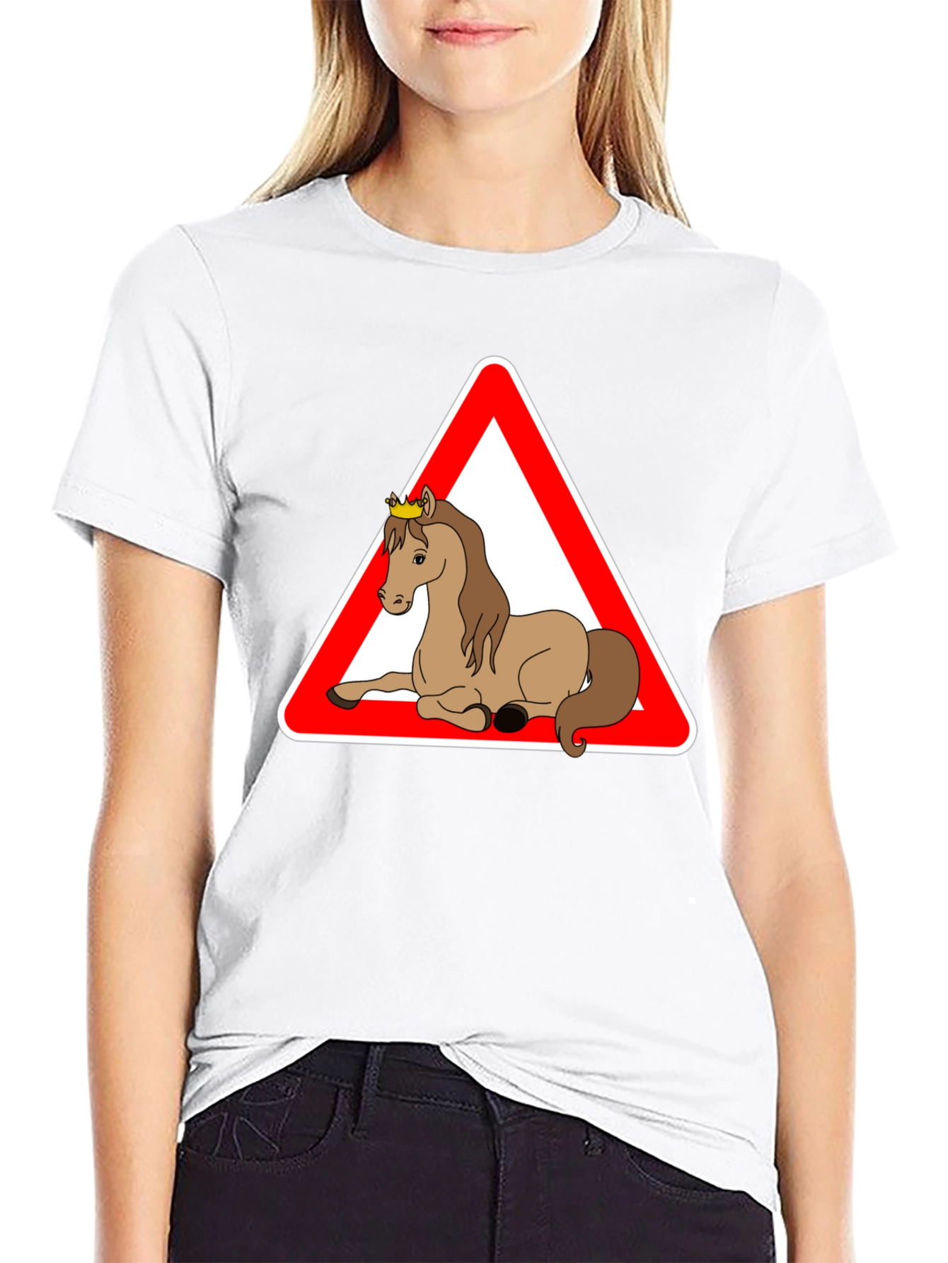 Novelty Horse Crossing T-Shirt