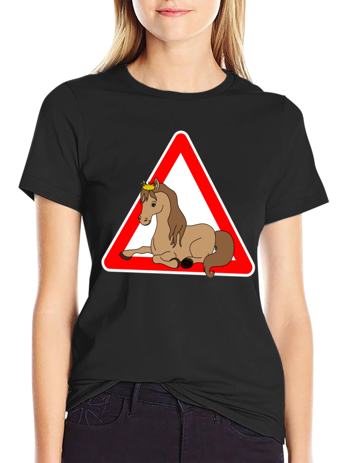 Novelty Horse Crossing T-Shirt