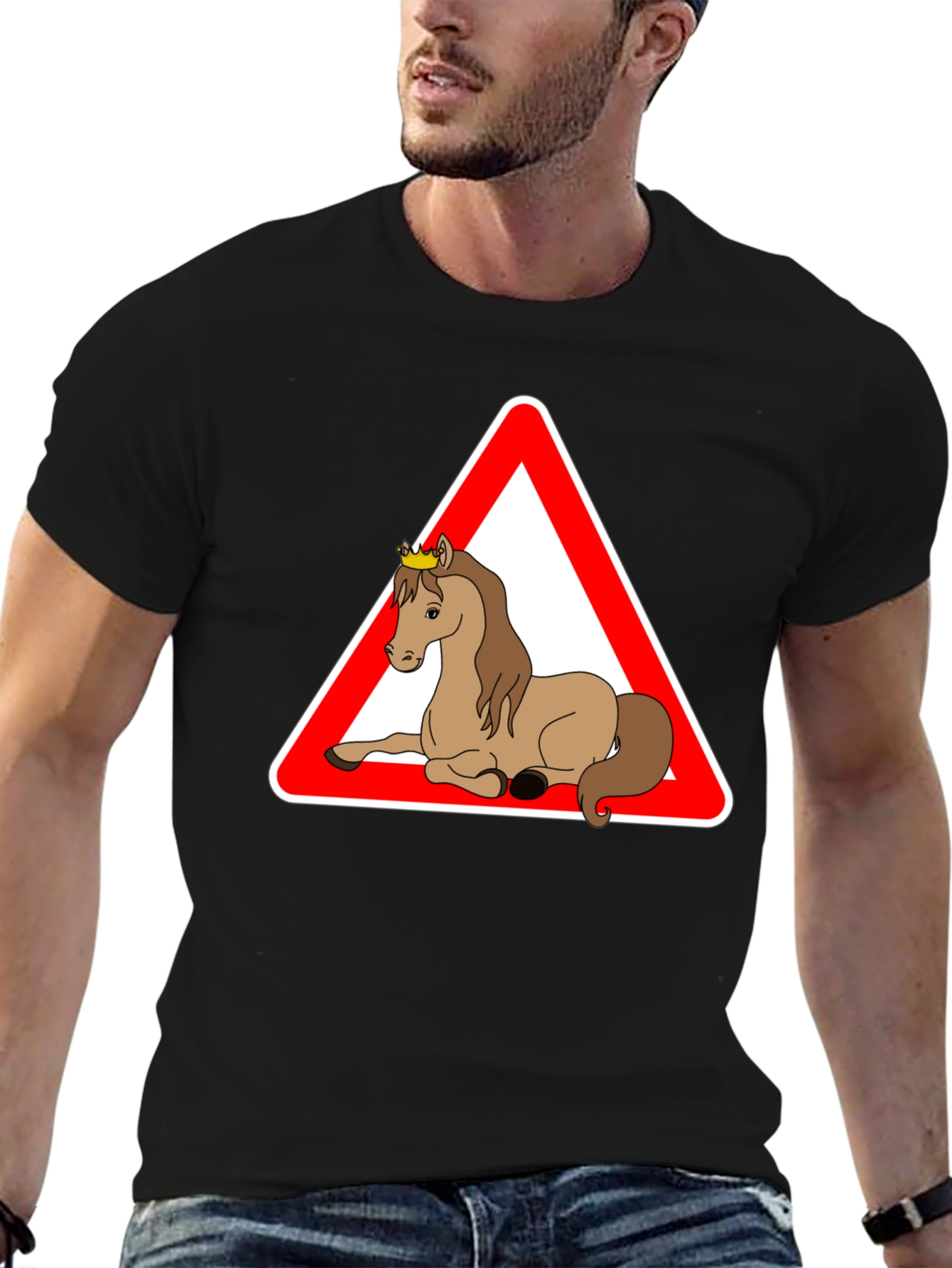 Novelty Horse Crossing T-Shirt