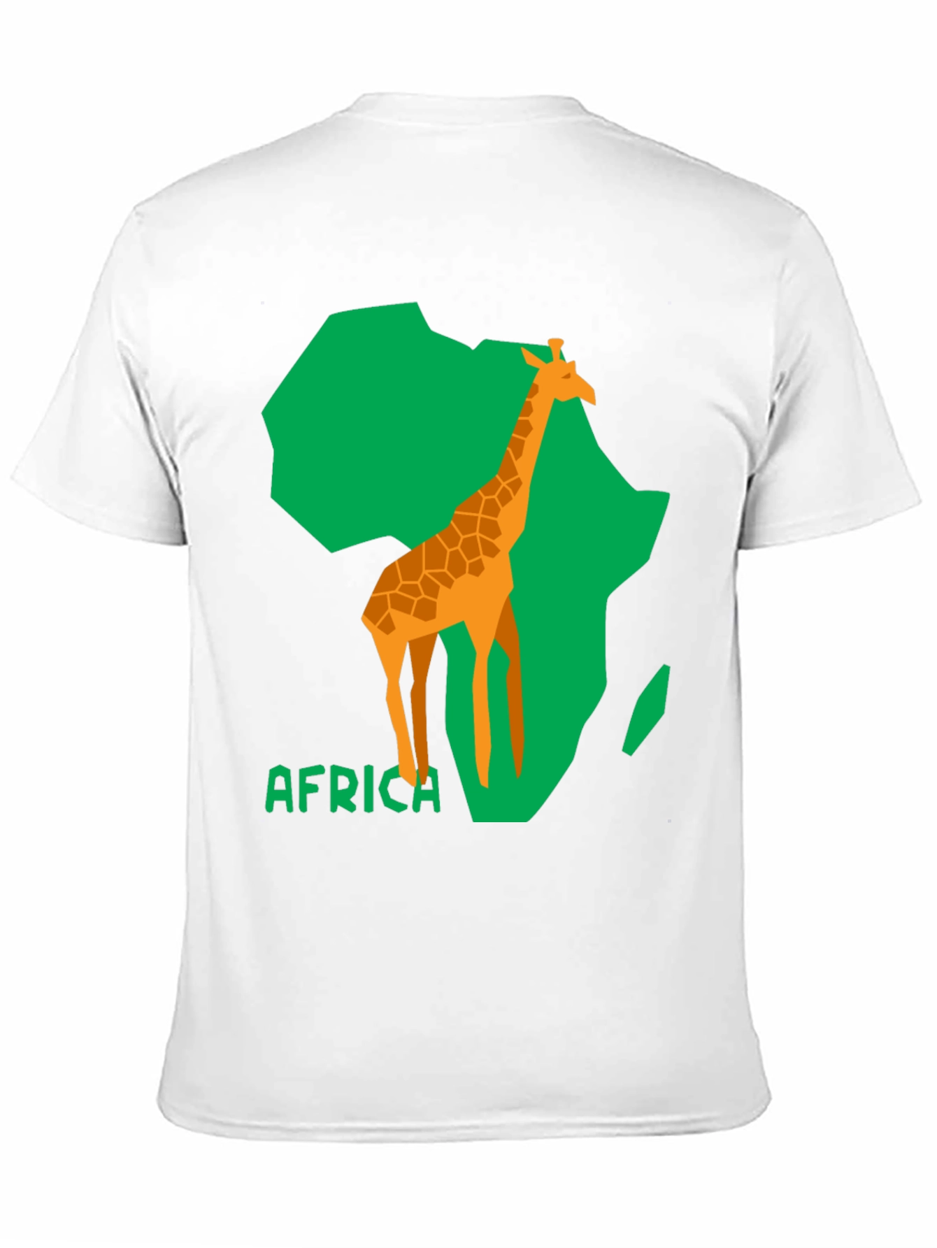 Africa Giraffe Graphic Tee - Black Cotton T-Shirt