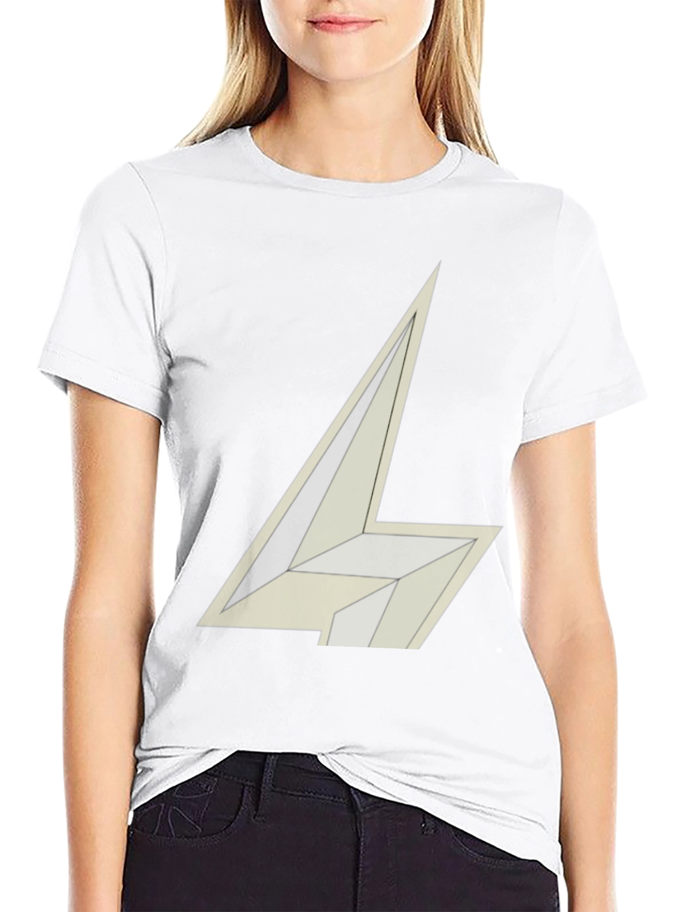 Abstract Arrow Graphic Black T-Shirt