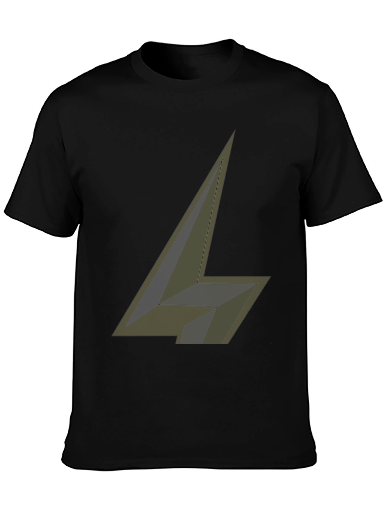 Abstract Arrow Graphic Black T-Shirt