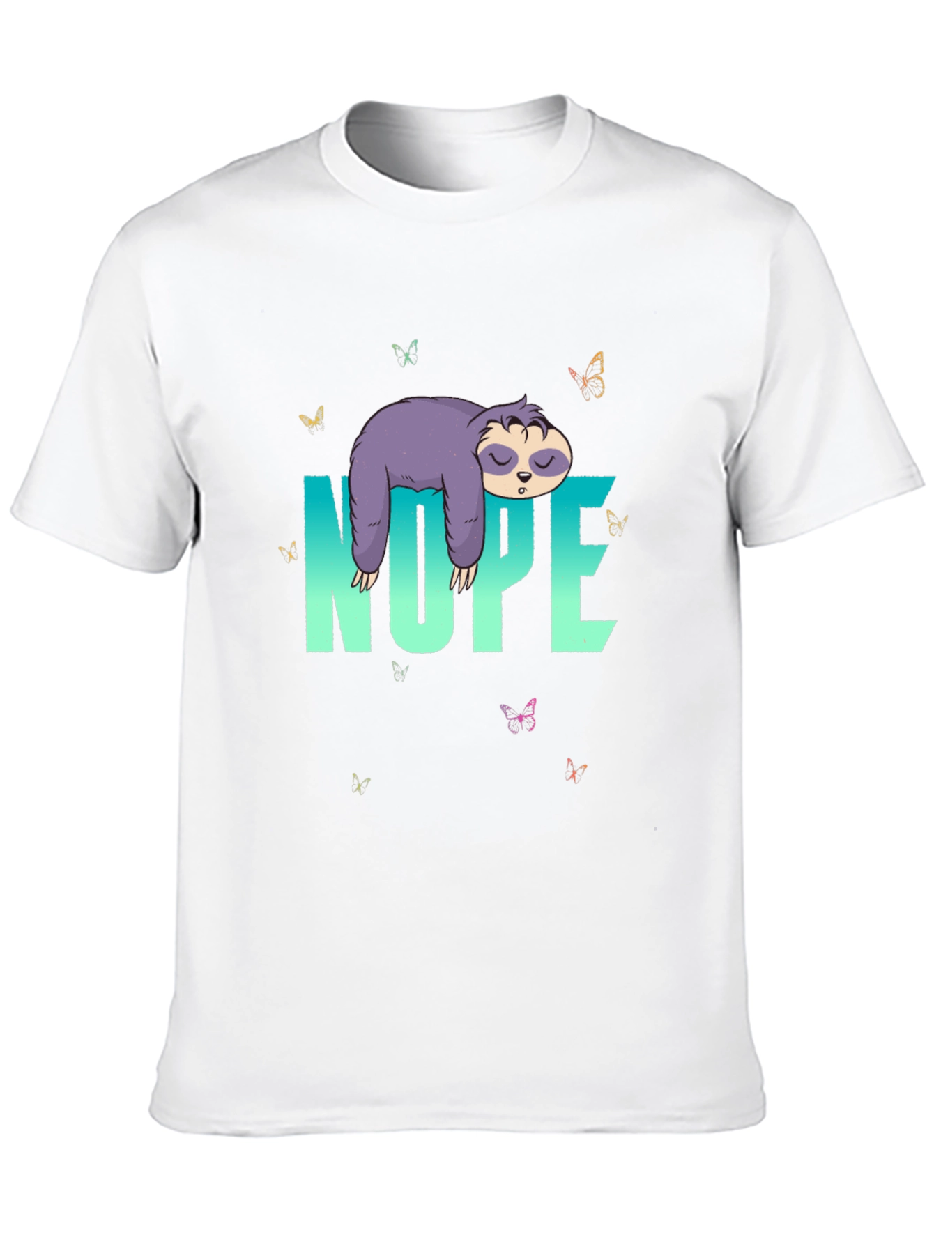 Nope Sloth T-Shirt - Relaxed Casual Wear