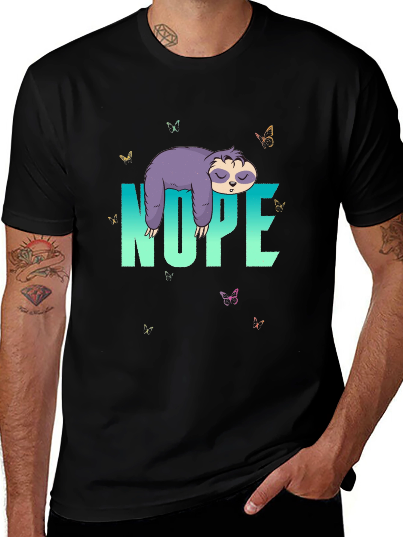 Nope Sloth T-Shirt - Relaxed Casual Wear