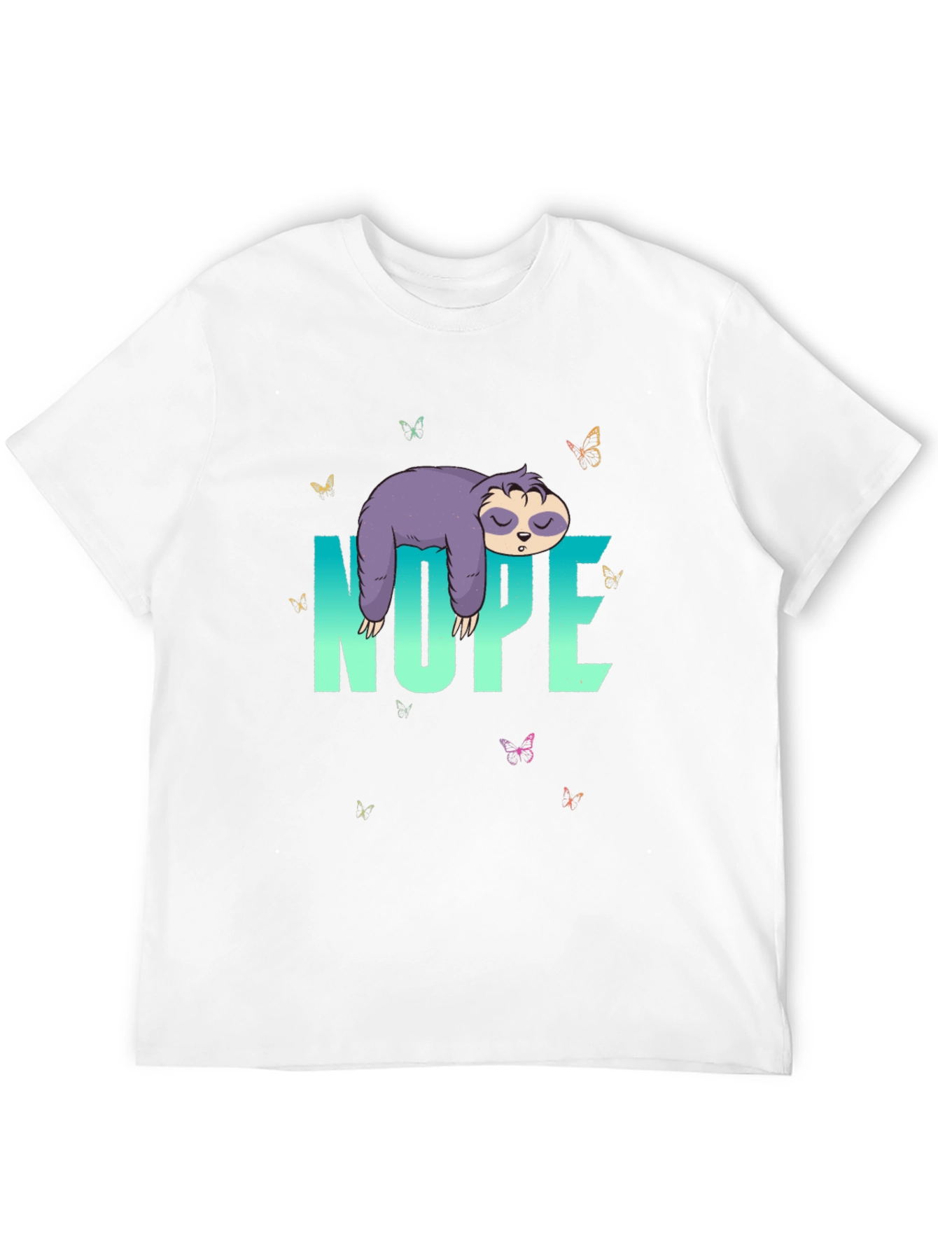 Nope Sloth T-Shirt - Relaxed Casual Wear