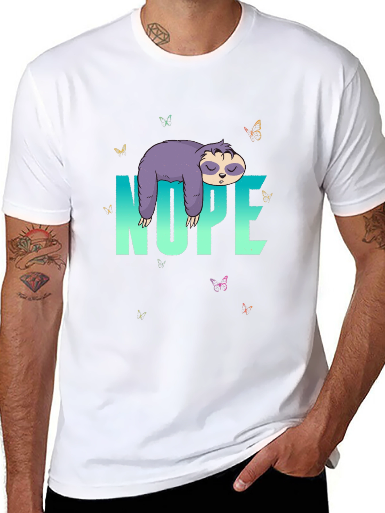 Nope Sloth T-Shirt - Relaxed Casual Wear